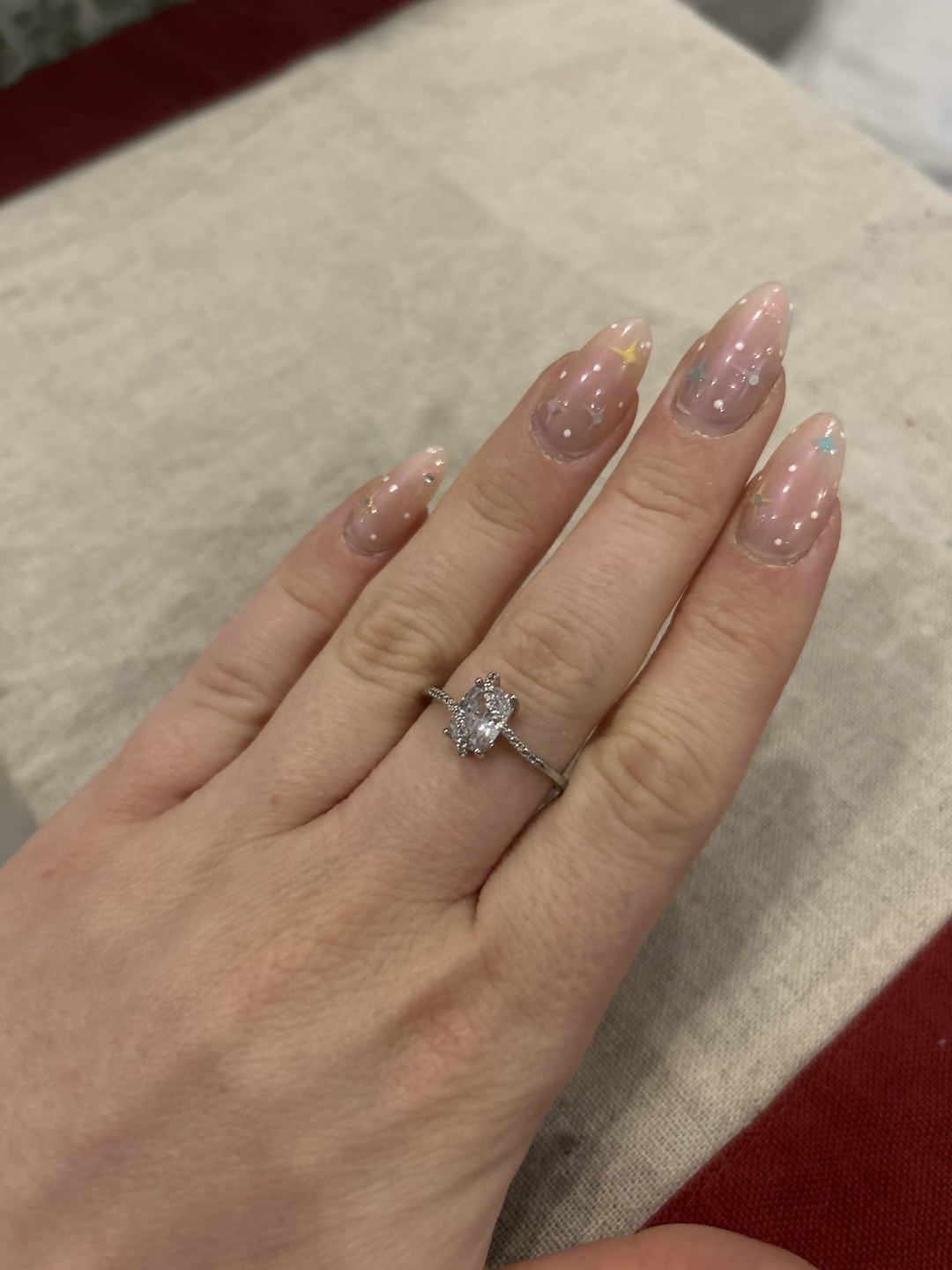Silver Oval CZ Ring Size 9 Charmed Aroma