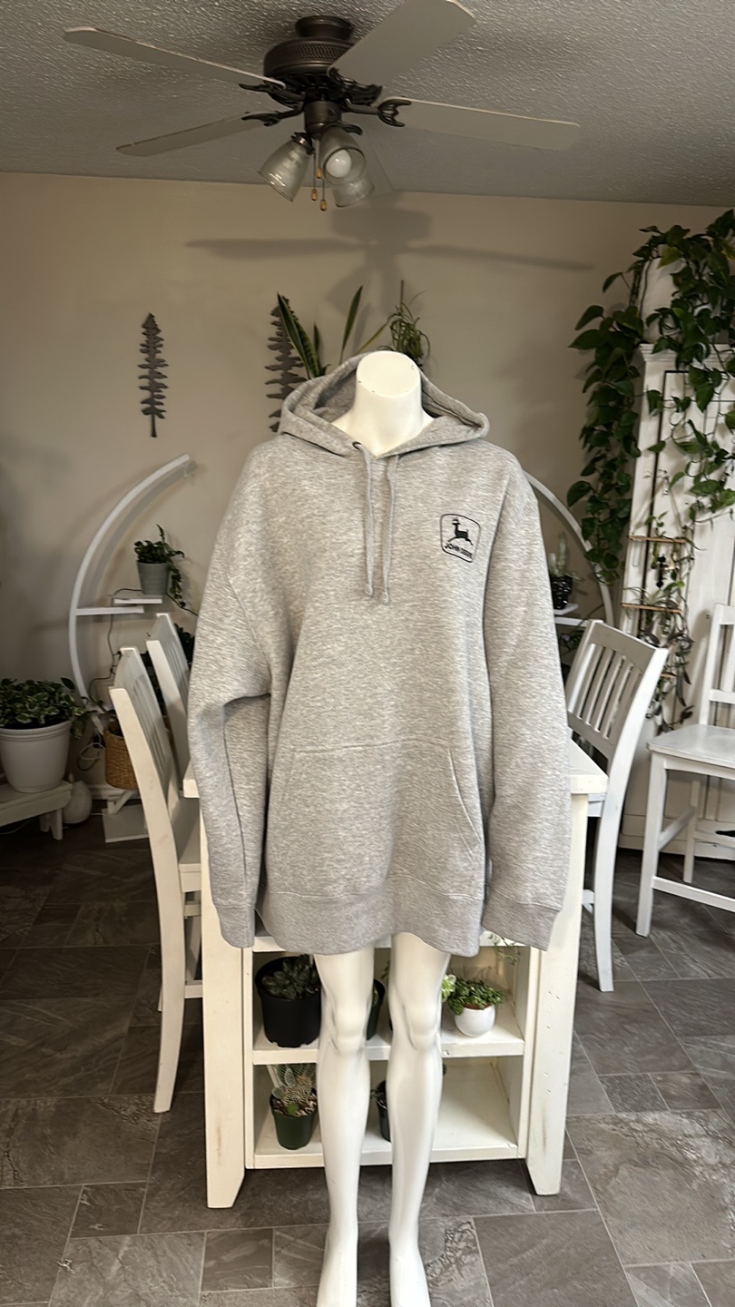 John Deere Hoodie - Grey - Size 2XL