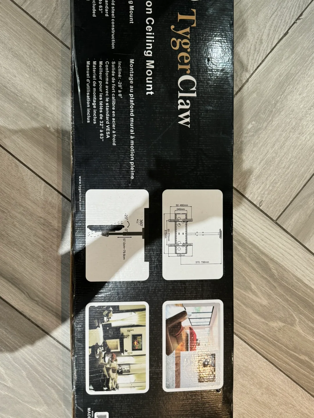 TygerClaw 32"-63" Full Motion TV Ceiling Mount image indicator(2)