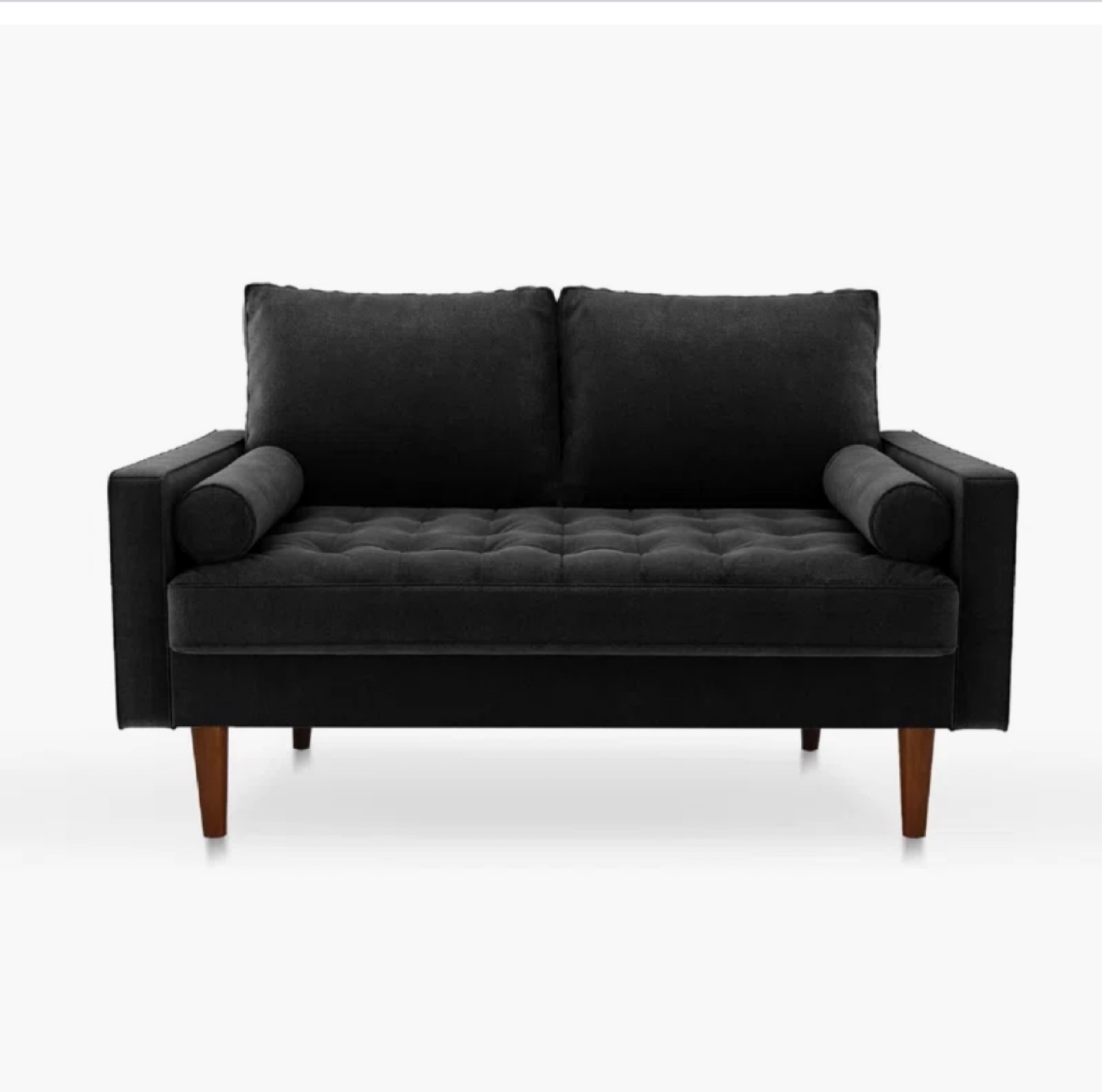 Black Velvet Loveseat - photo 3
