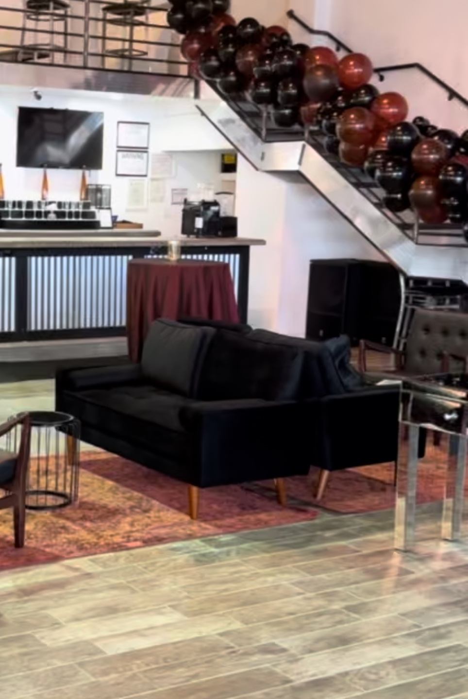 Black Velvet Loveseat