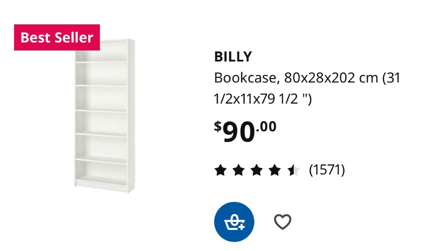 IKEA BILLY White Bookcase - photo 2