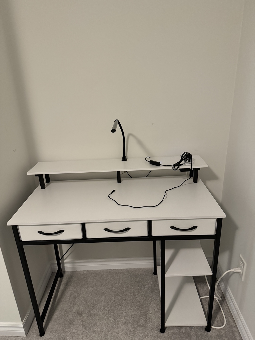 Office Desk with Chair and Desk Lamp - photo 3