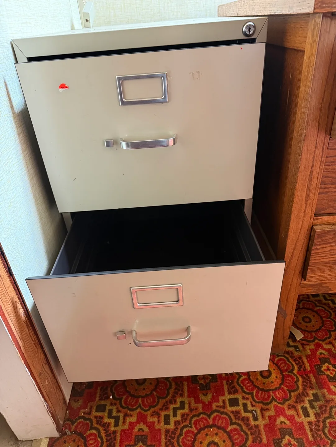 Metal 2 Drawer Filing Cabinet thumbnail