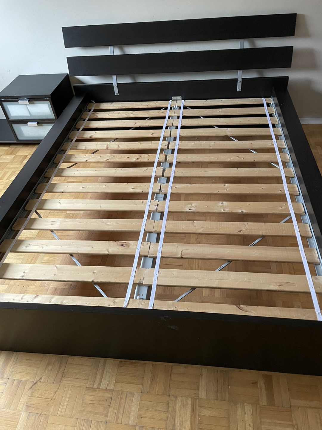 Queen Size Bed Frame with Nightstand