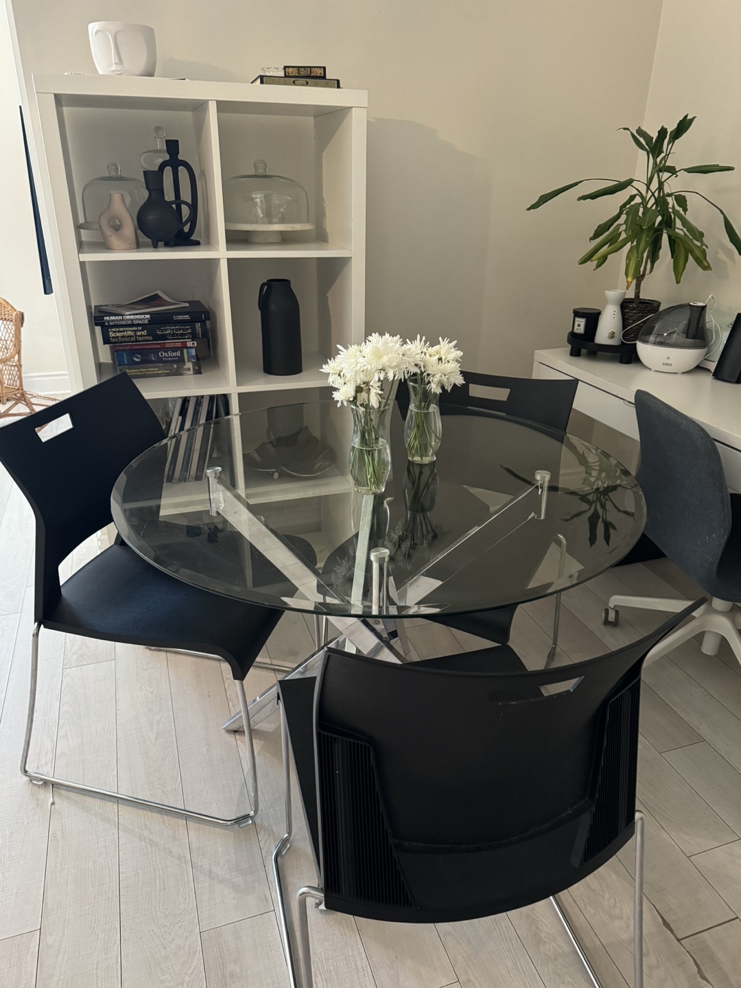 Glass Dining Table and 4 Chairs