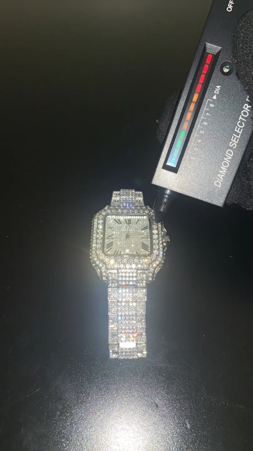 Moissanite Watch *Passes Diamond Tester* (C A R T I E R) thumbnail