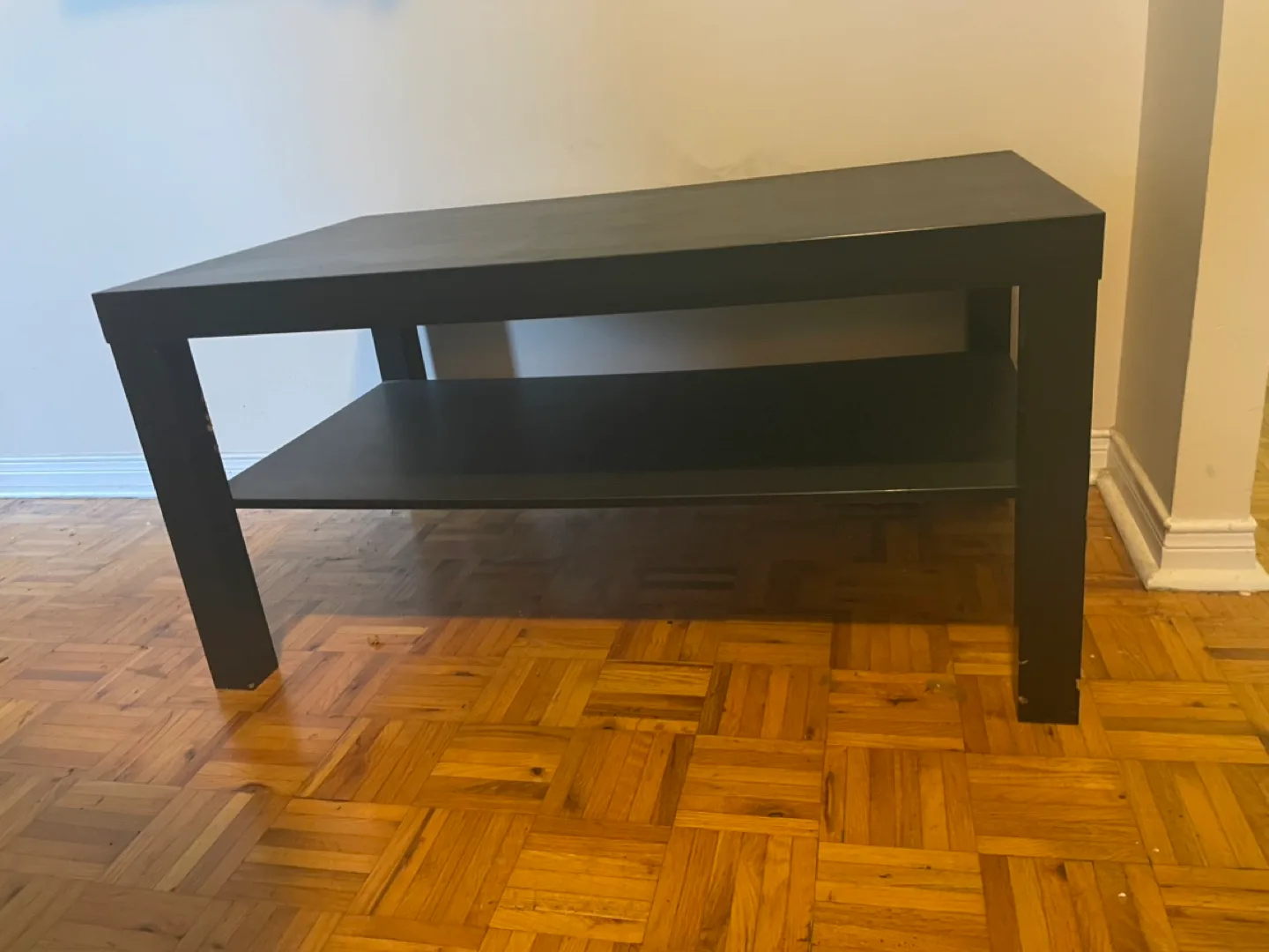 Black Coffee Table with Shelf thumbnail