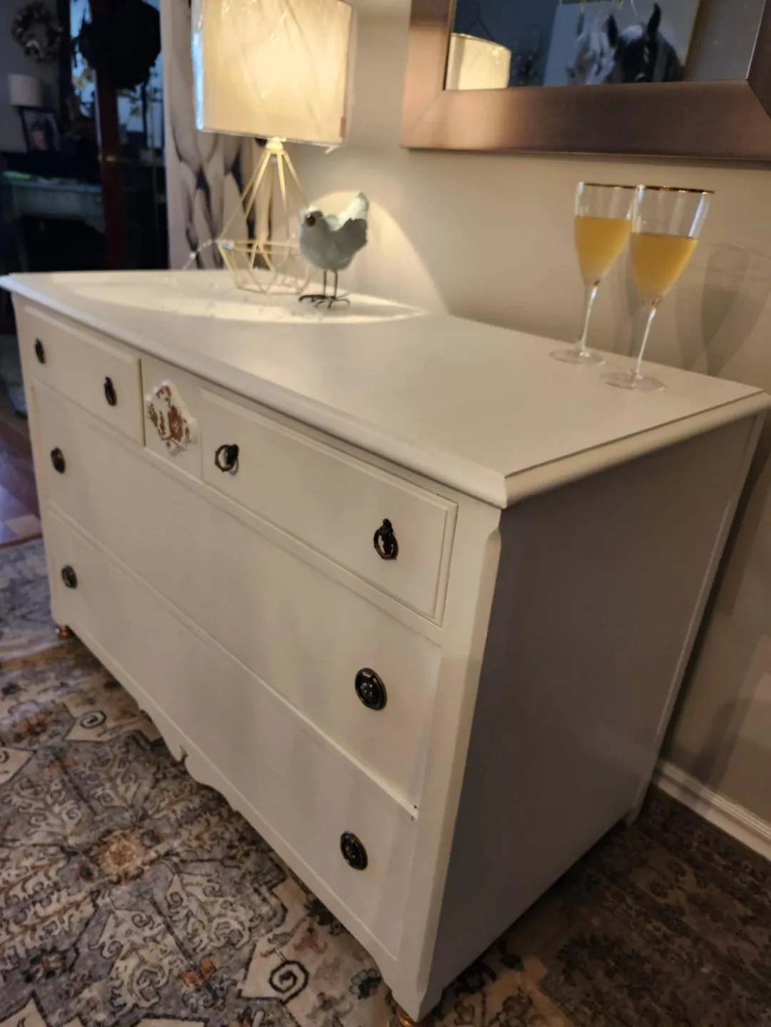 Shabby chic 4 drawer dresser image indicator(5)