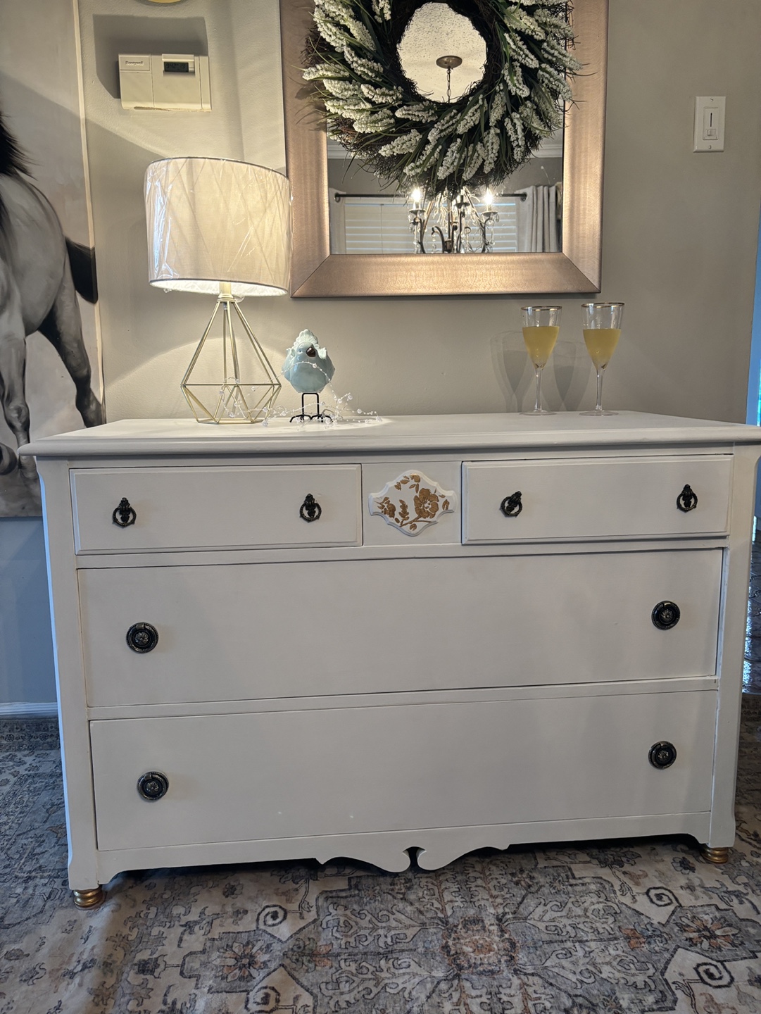 Shabby chic 4 drawer dresser