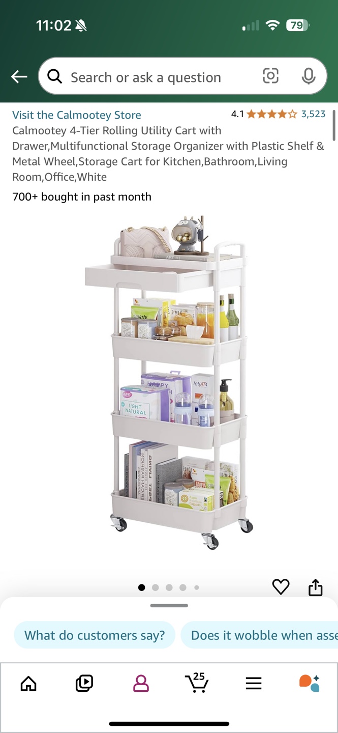 4-Tier Rolling Utility Cart - photo 3