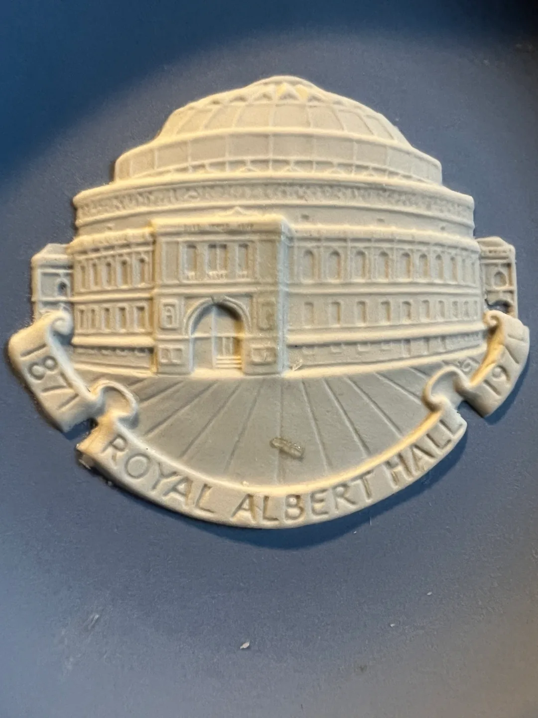 Wedgwood Royal Albert Hall Blue Jasperware Trinket Dish image indicator(2)