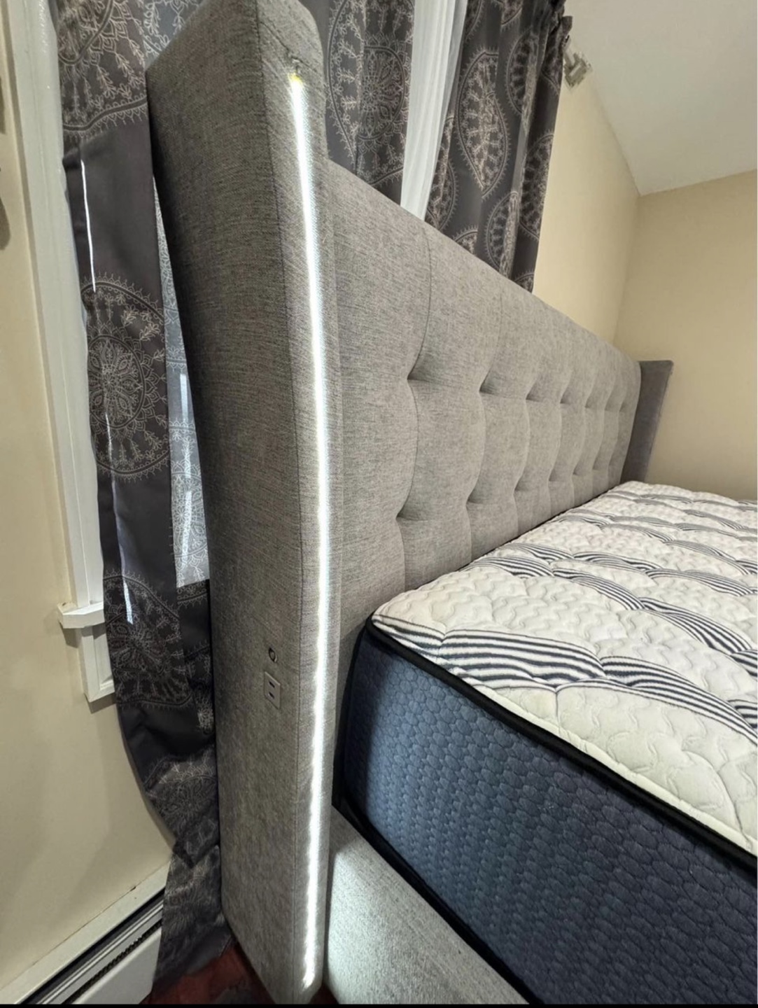 King Size Bed Frame with LED Lights
