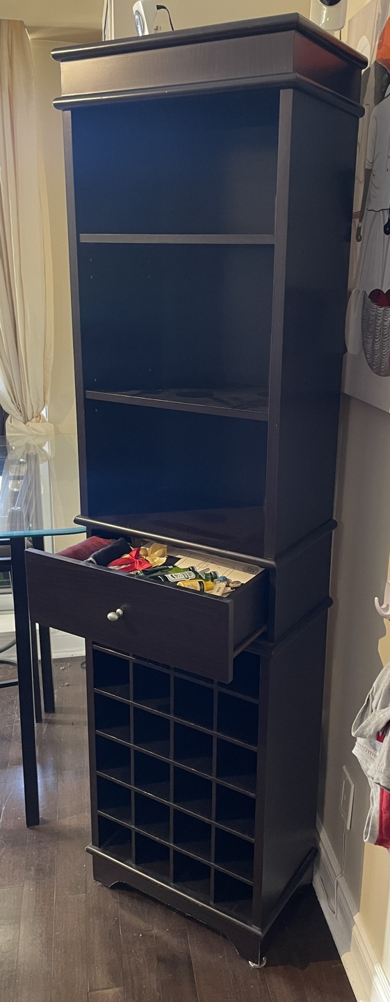 Bar cabinet - dark brown. Perfect for small spaces. - photo 3