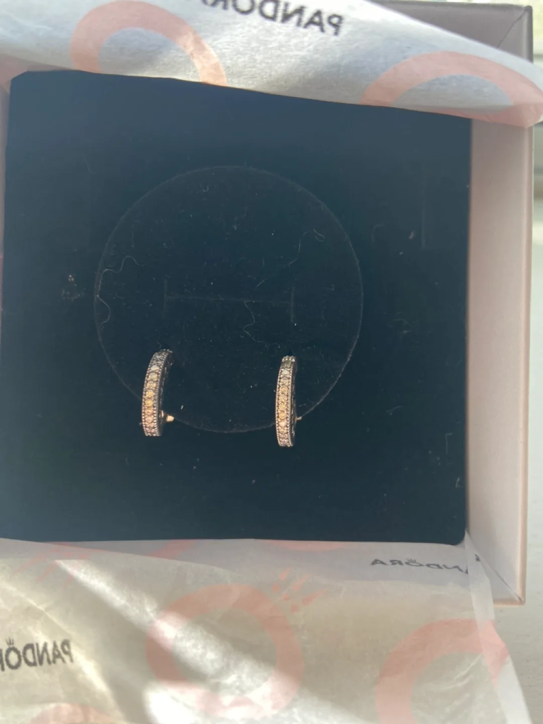 Pandora Pave Heart Hoop Earrings image indicator(4)