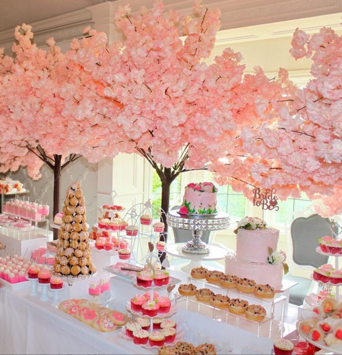 Pink Artificial Cherry Blossom Trees