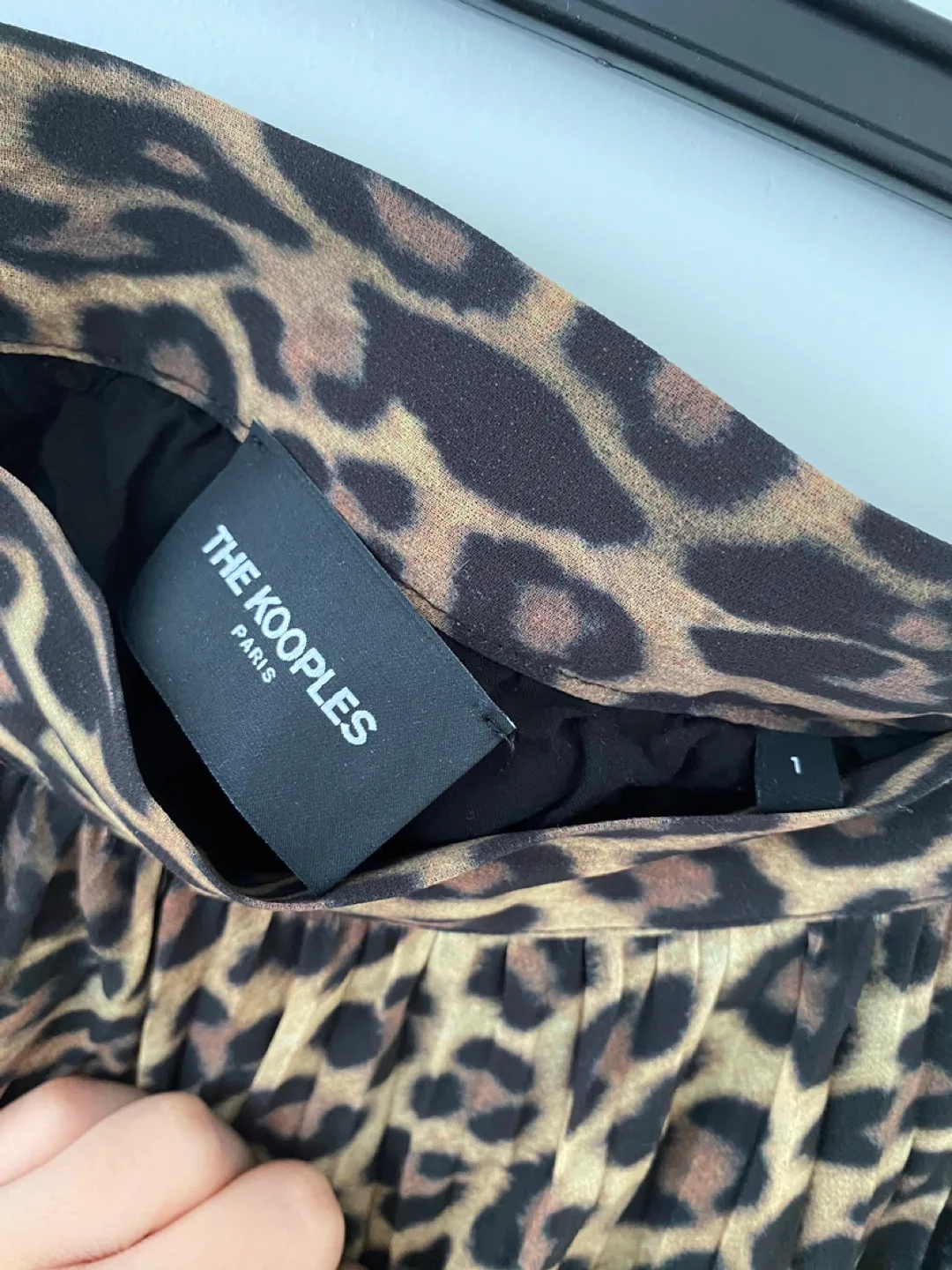 The Kooples Leopard Print Pleated Skirt image indicator(4)