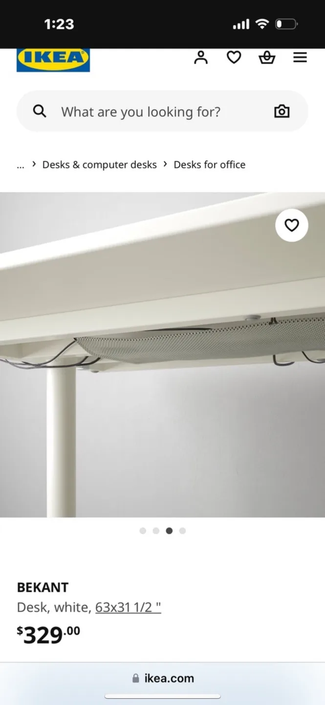 Adjustable Standing Desk IKEA BEKANT in black image indicator(4)