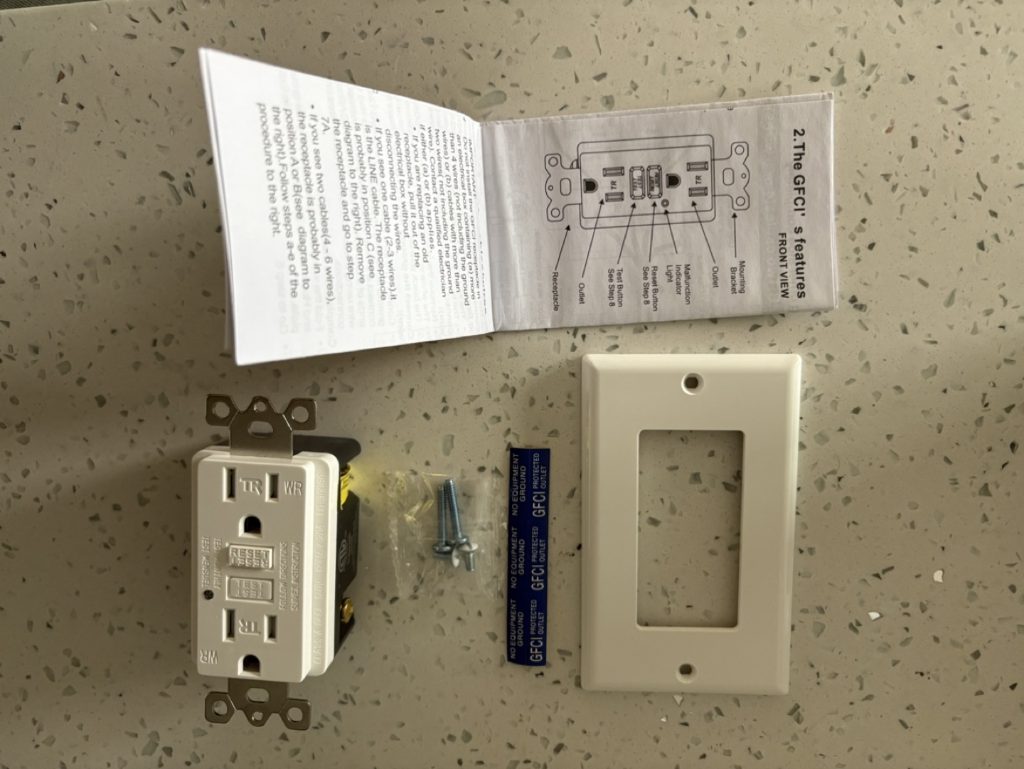 4 Pack - 15 Amp Weatherproof Resistant GFCI Receptacle Outlet - photo 5