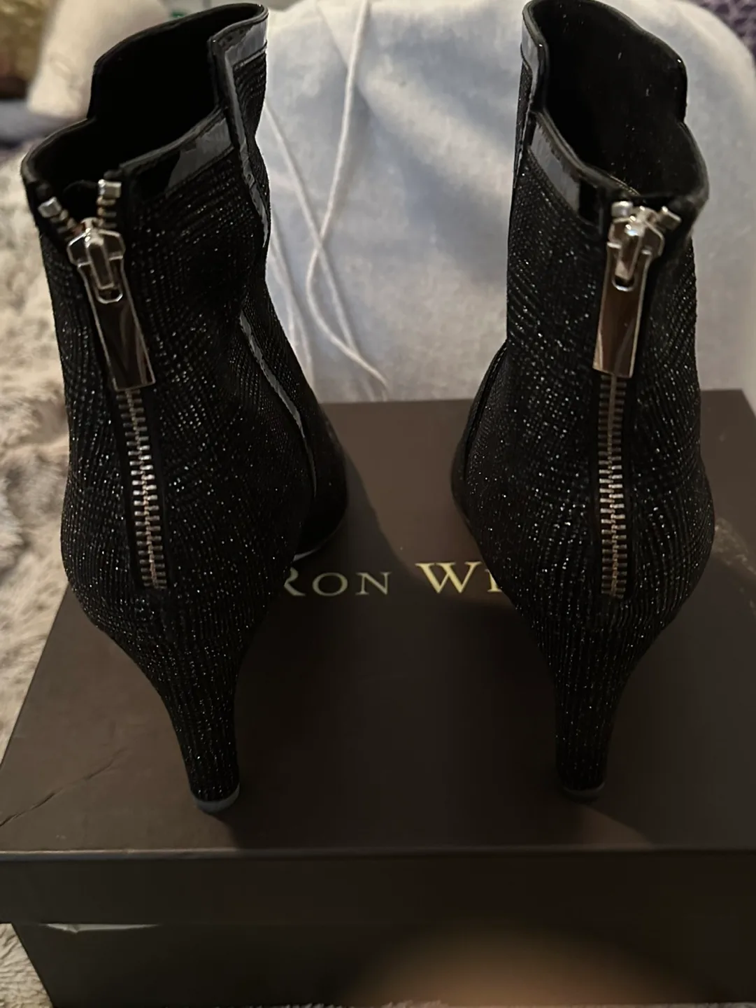 Ron White Black Sparkle Booties image indicator(2)