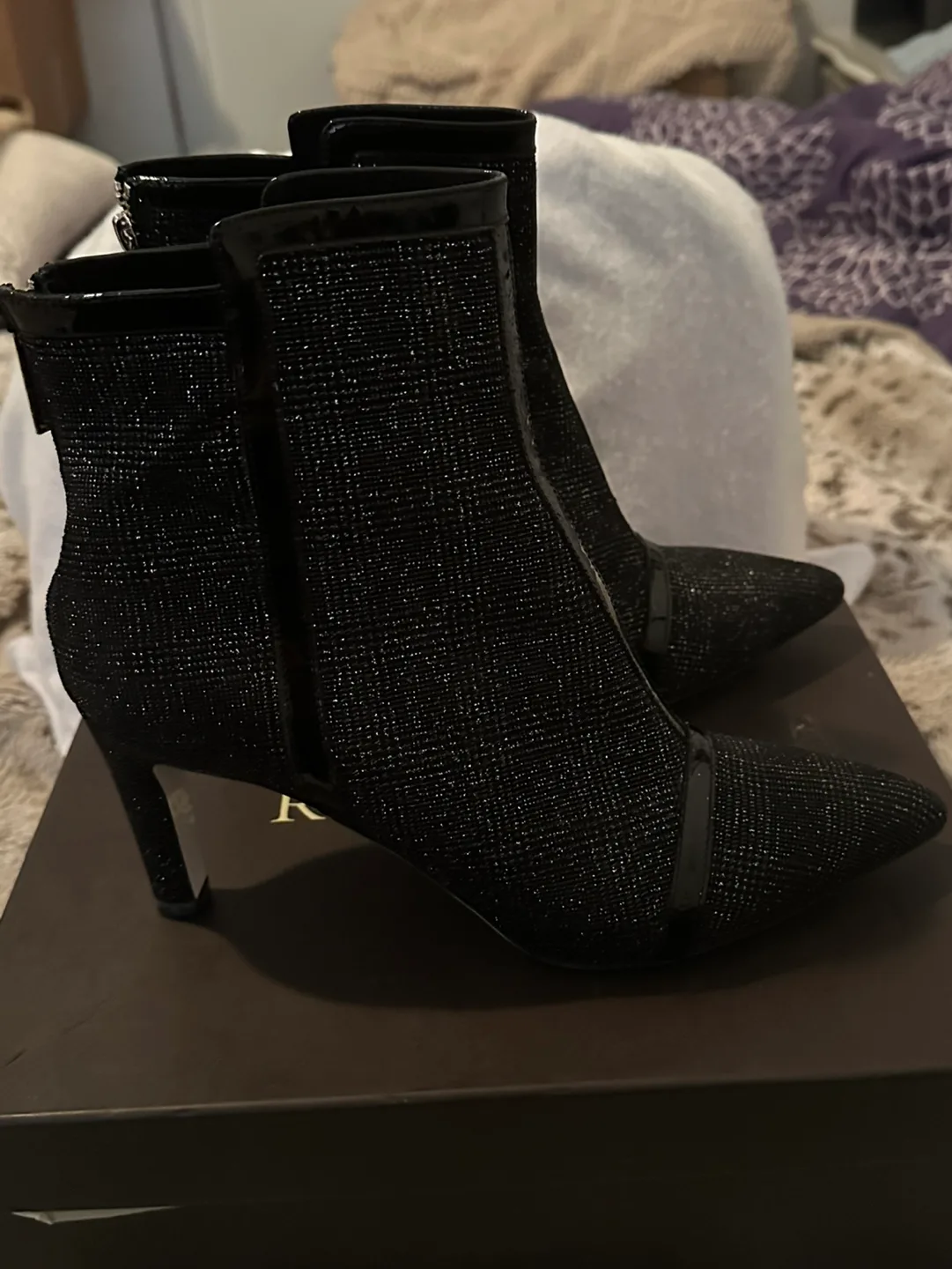 Ron White Black Sparkle Booties image indicator(3)