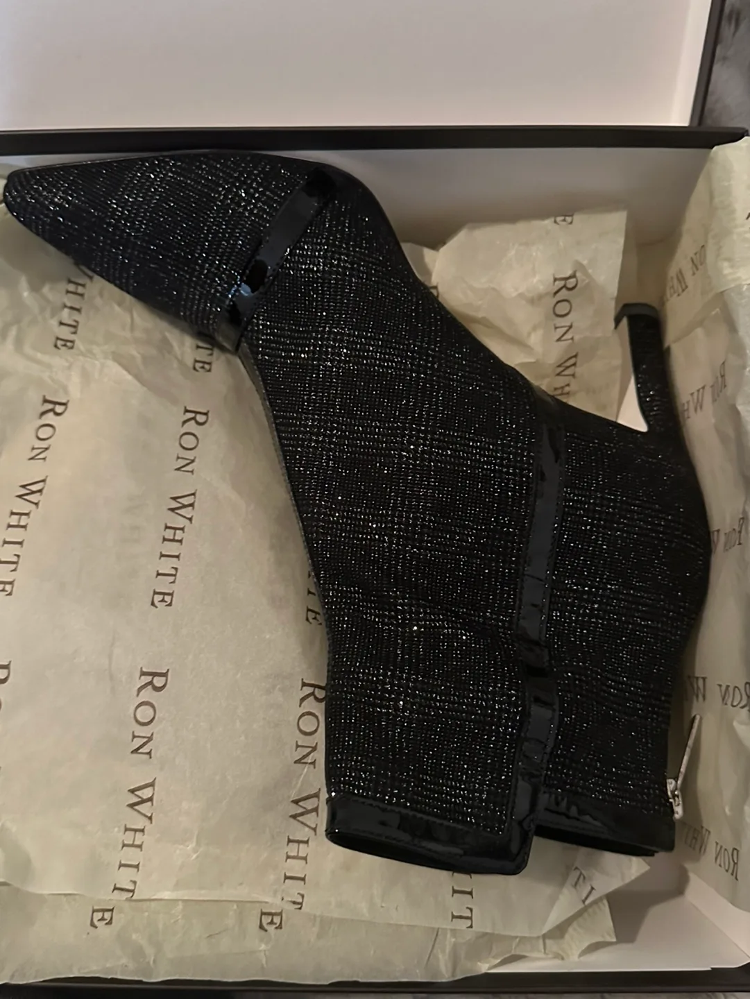 Ron White Black Sparkle Booties image indicator(4)