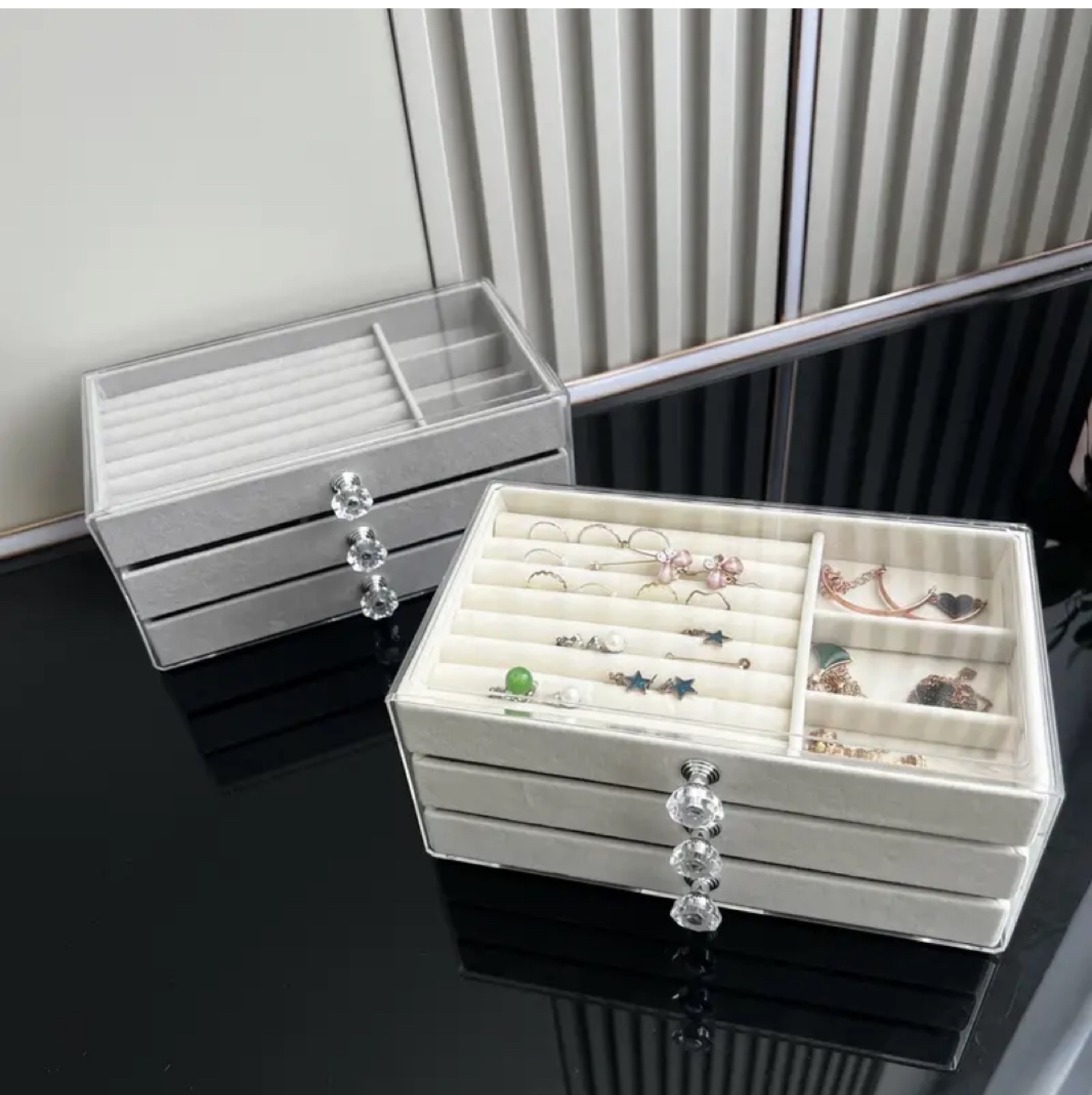 BNIB 3-Tier Acrylic Jewelry Organizer with Drawers