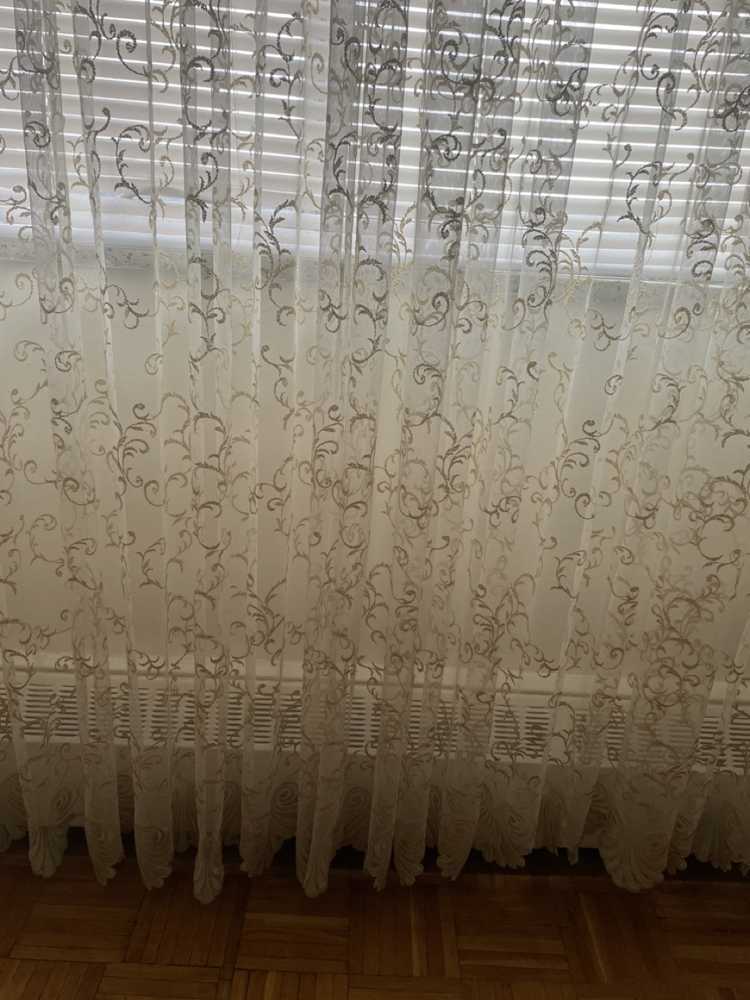 Sheer Curtains with Embroidered Design - photo 3