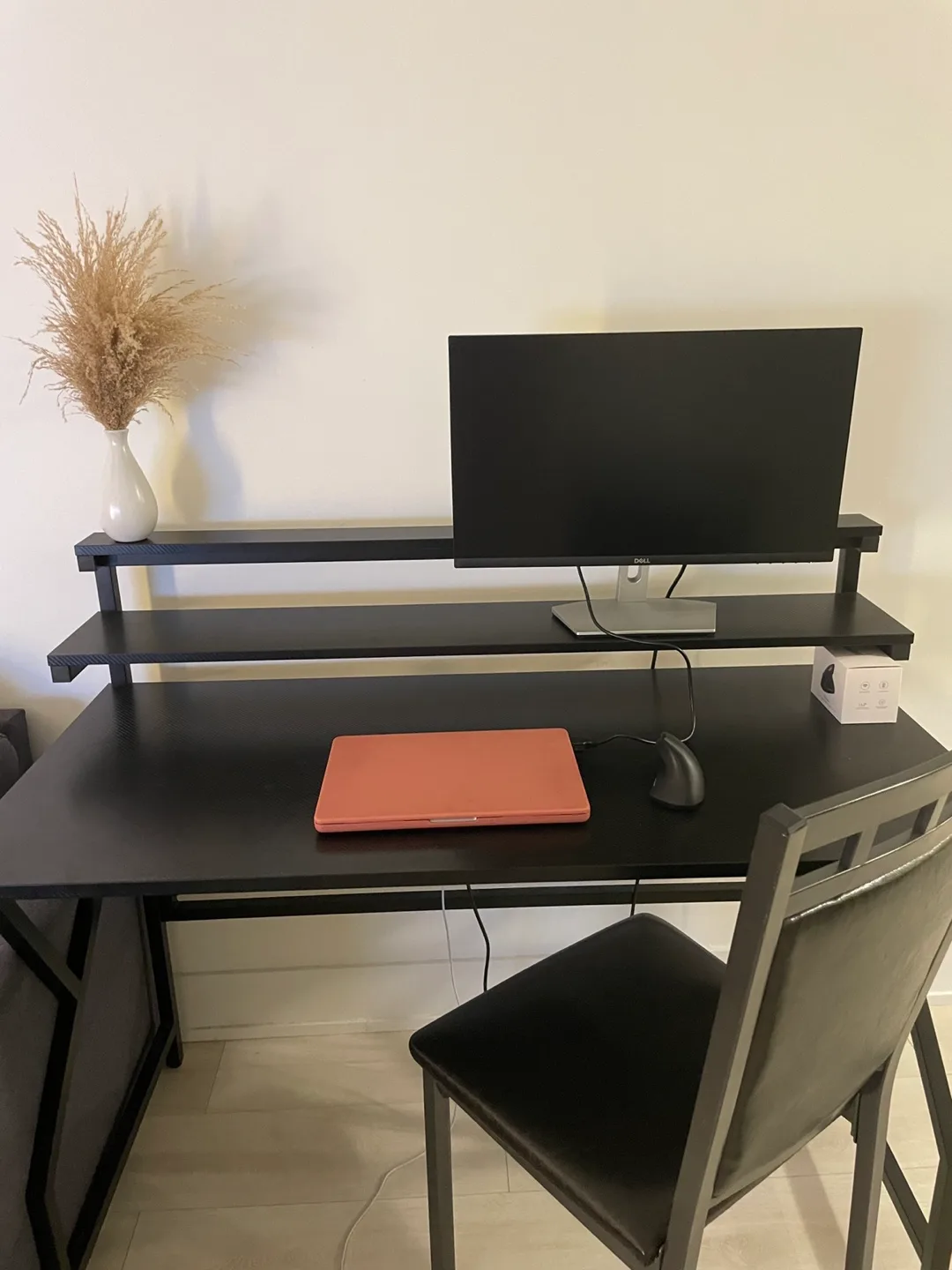 Black Computer Desk with Shelves thumbnail