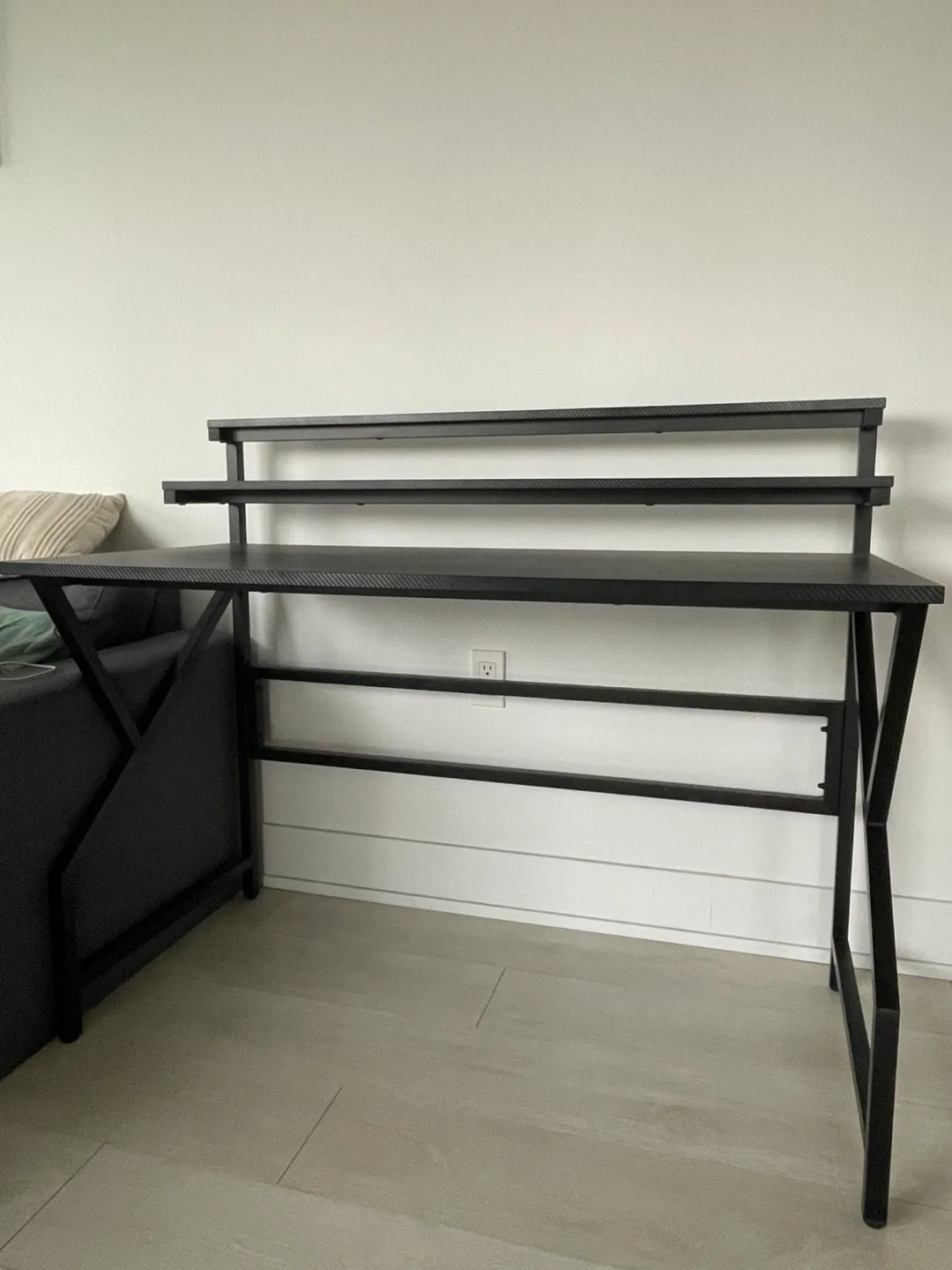 Black Computer Desk with Shelves image indicator(4)