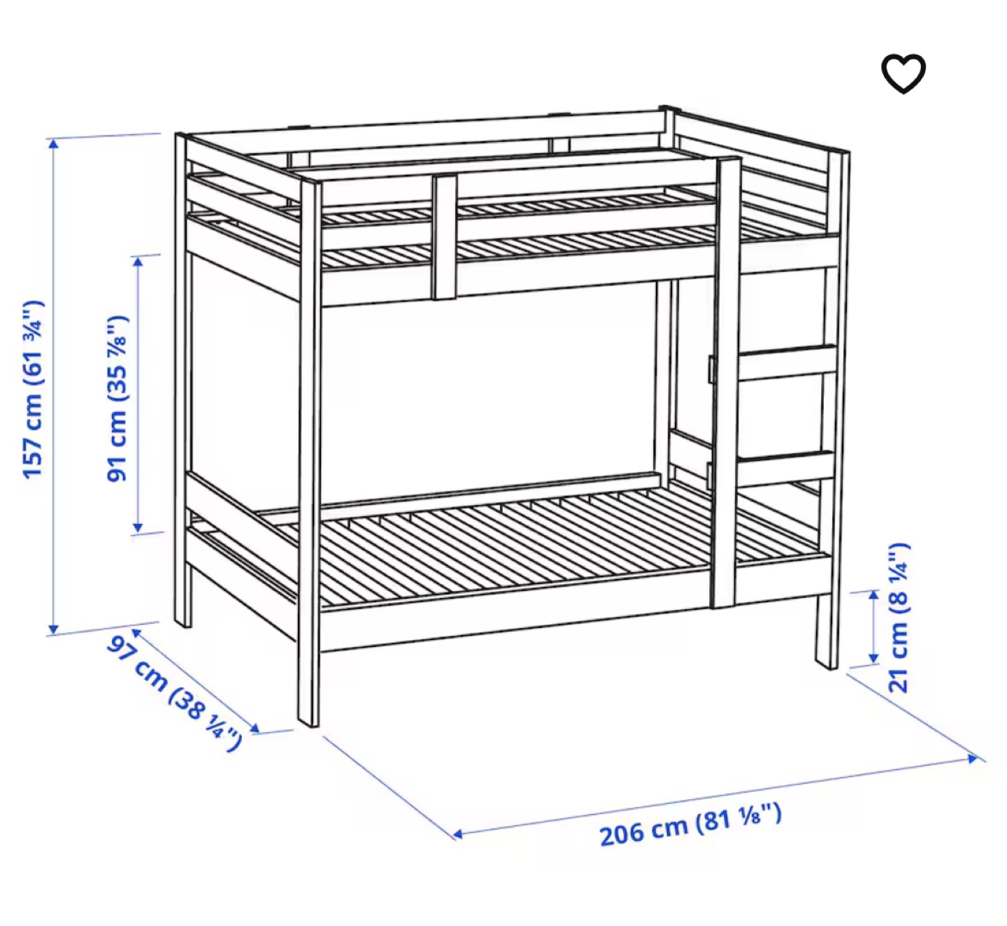 Ikea bunk bed Mydal - photo 3