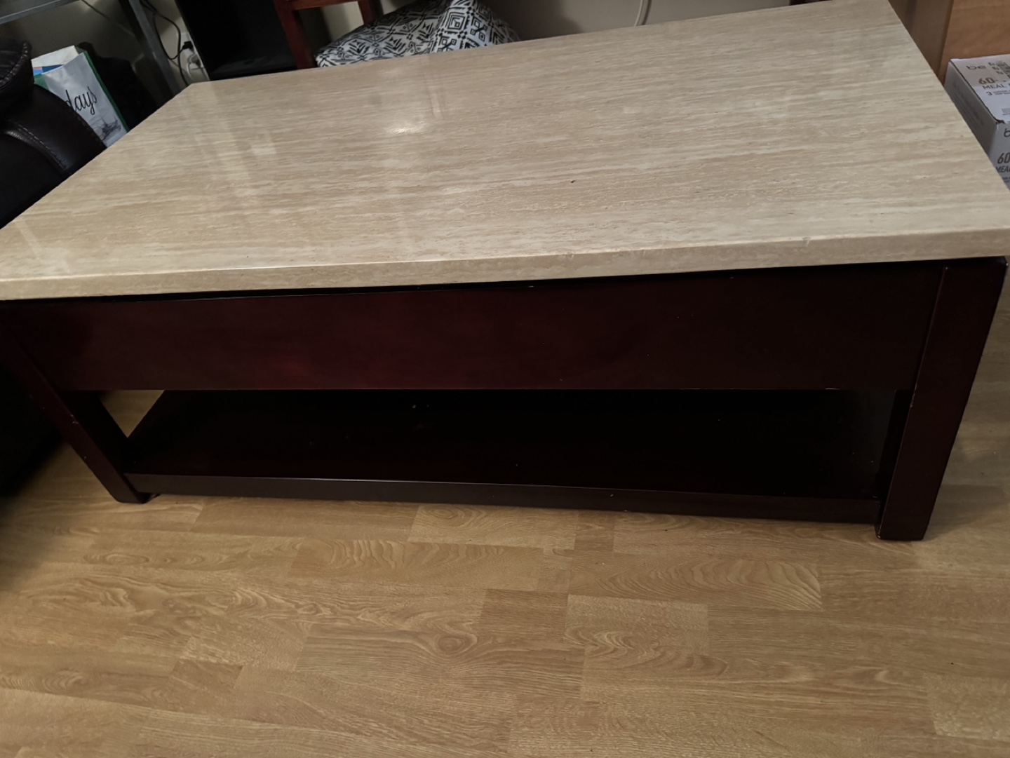 Coffee table lift top