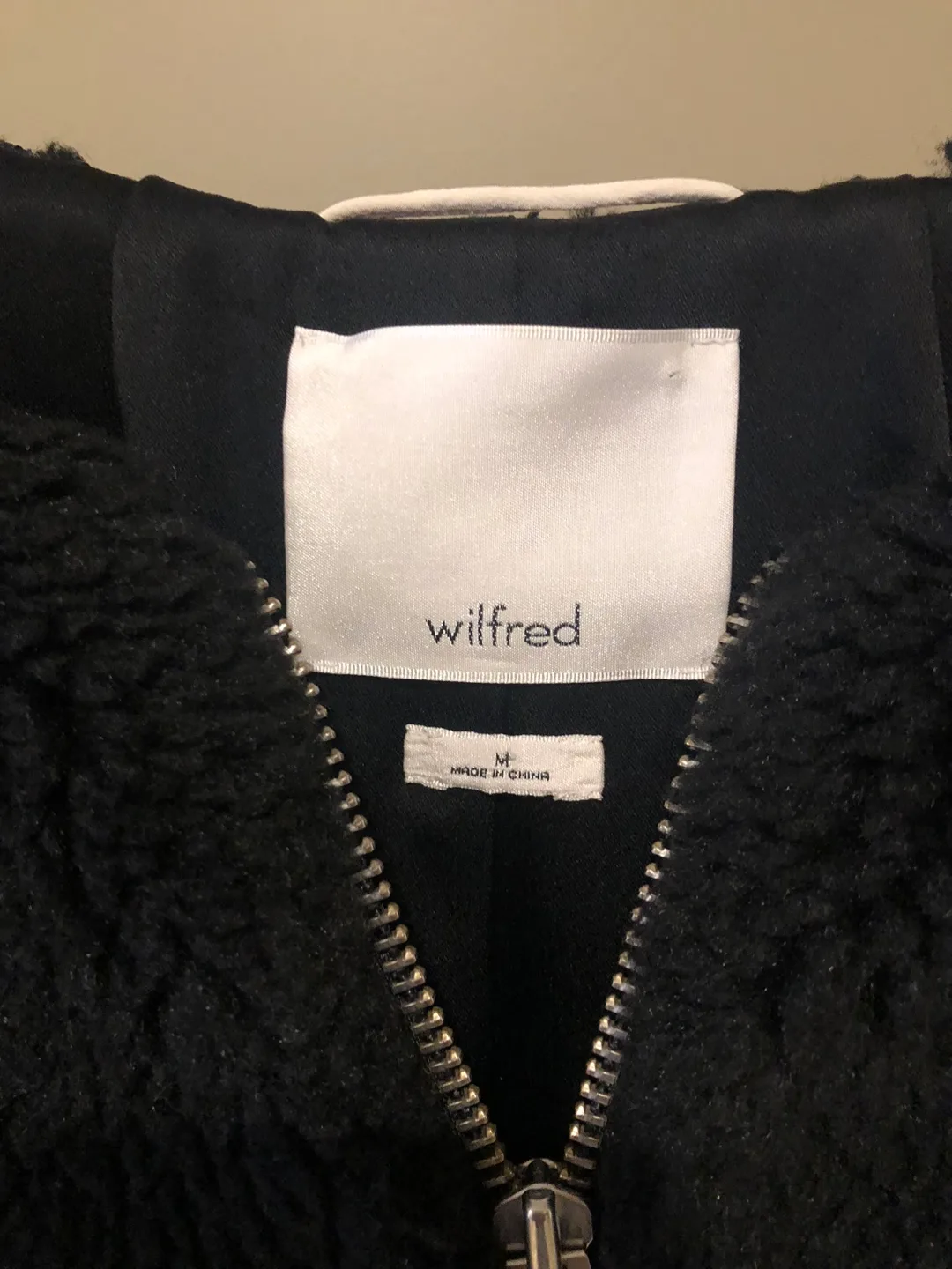 Wilfred Black Teddy Jacket Size M image indicator(3)
