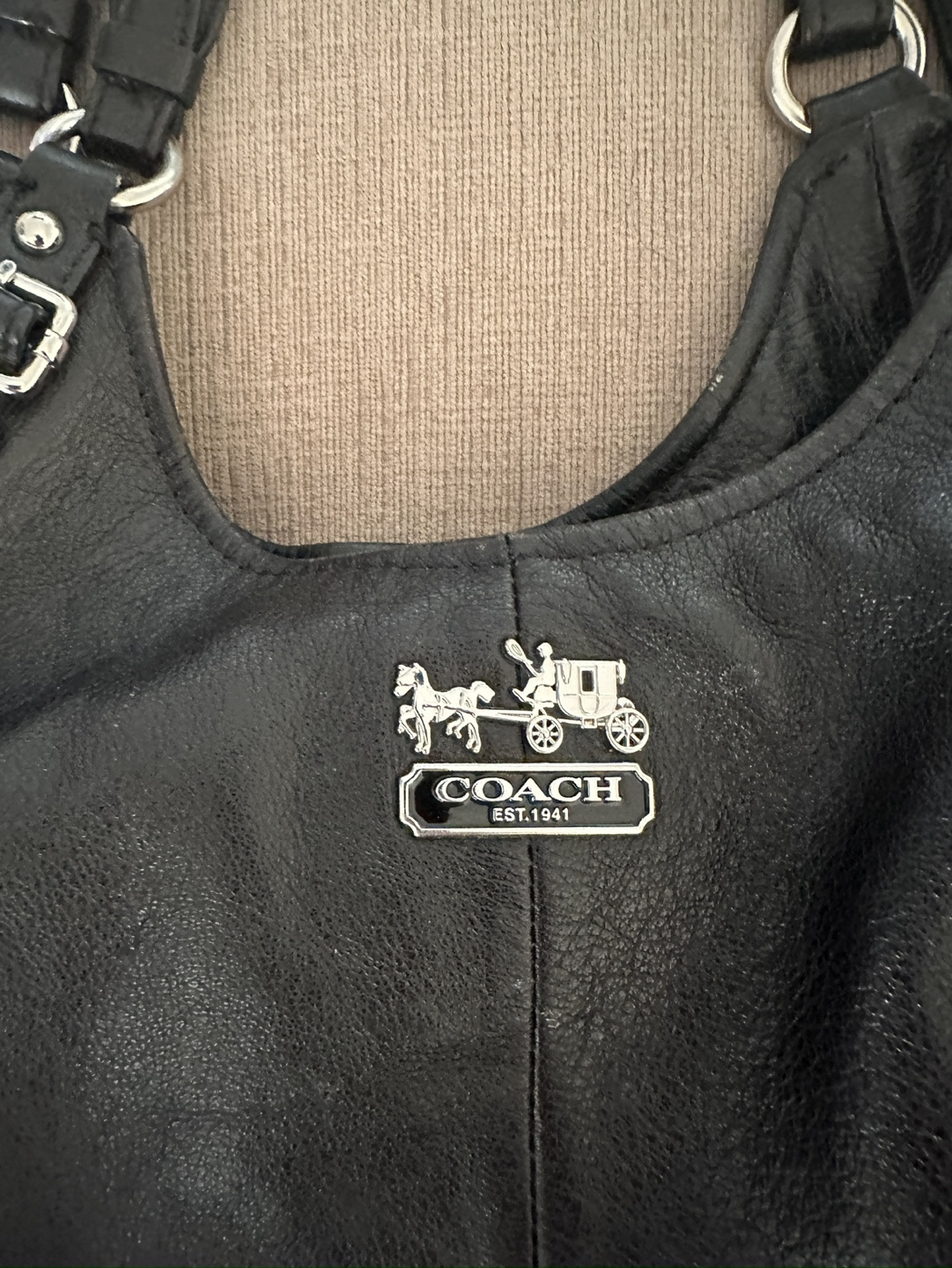 Coach Black Leather Handbag - photo 2