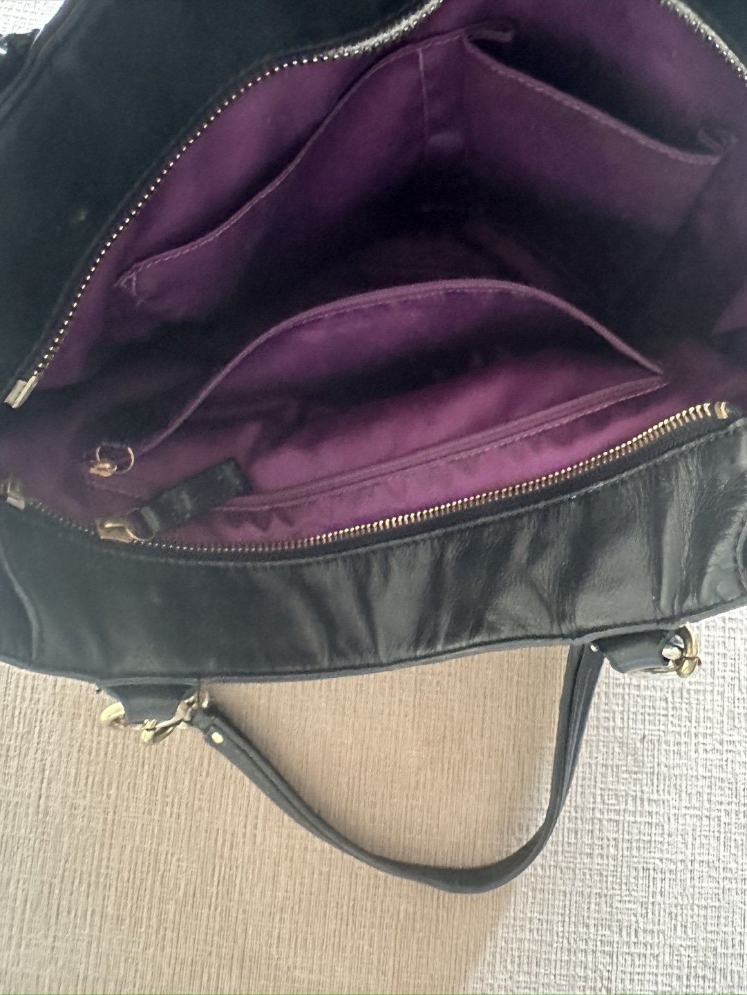 Coach Leather Tote Bag with Gold Chain Strap - photo 3