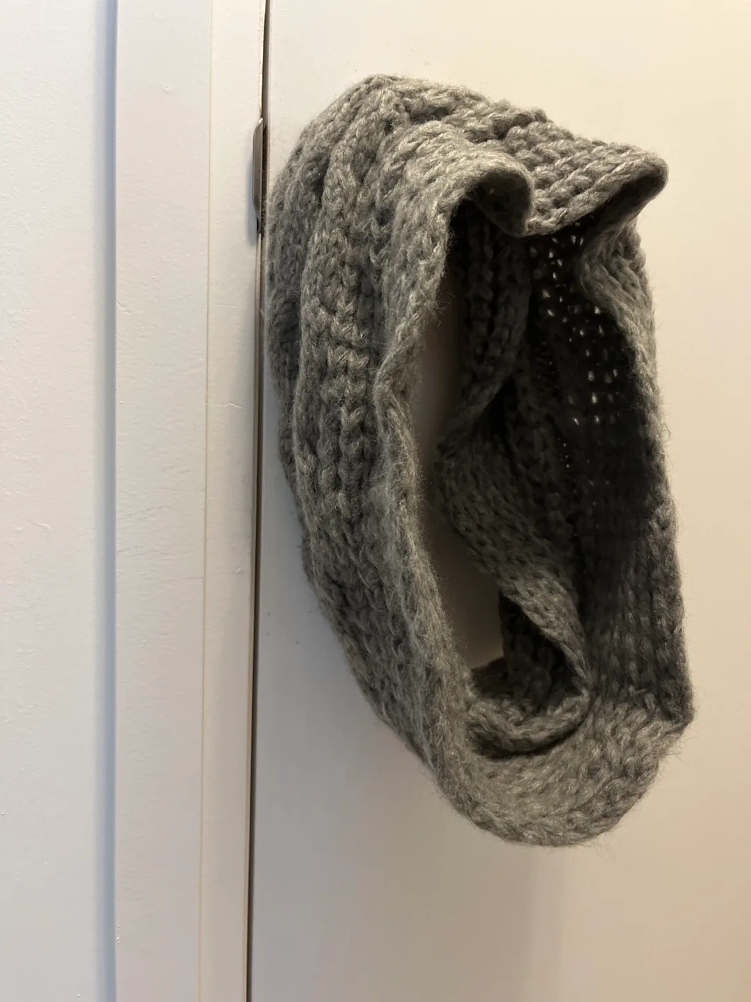 Grey Knit Infinity Scarf thumbnail