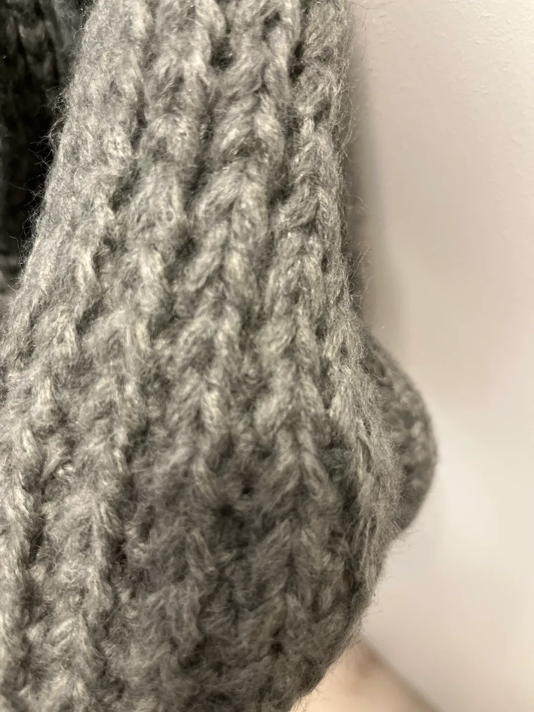 Grey Knit Infinity Scarf image indicator(2)