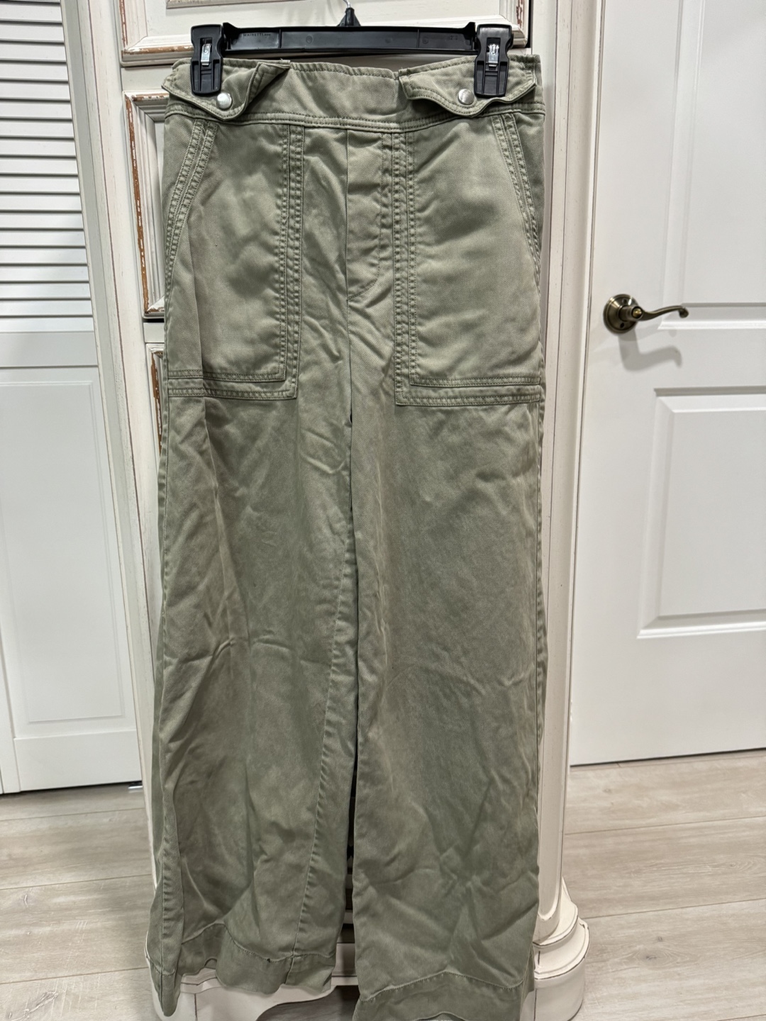 Joie Green Wide Leg Cargo Pants