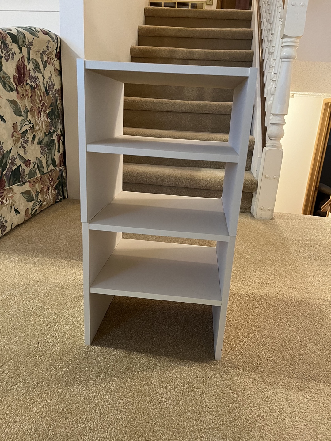 White 3-Tier Shelf Unit - photo 2