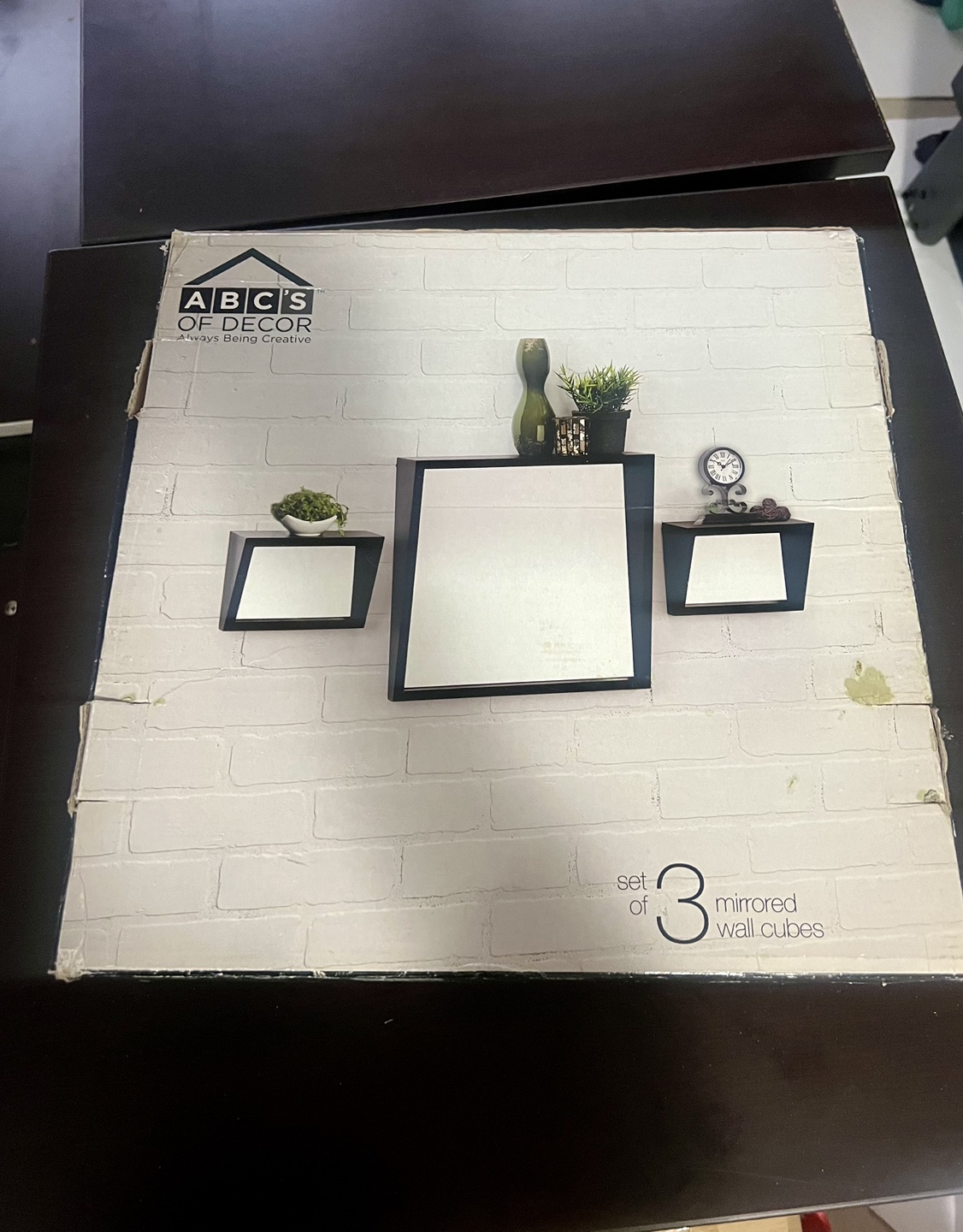 Set of 3 Mirrored Wall Cubes - photo 5