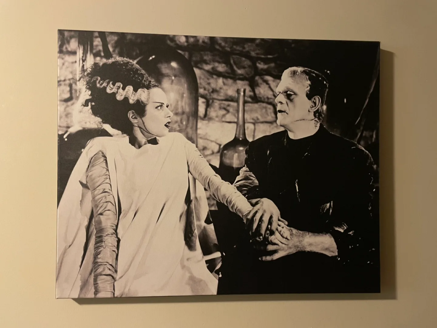 Frankenstein and Bride Canvas Wall Art thumbnail