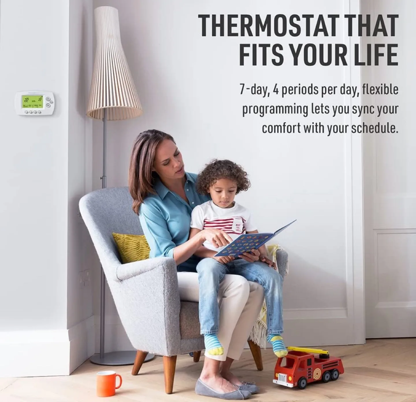 Honeywell Wi-Fi 7-Day Programmable Thermostat (RTH6580WF) image indicator(4)