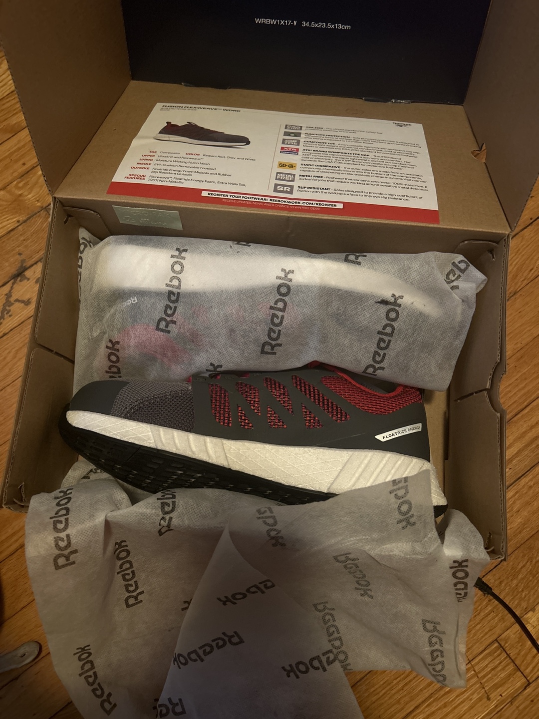 Reebok Fusion Flexweave Work Athletic Work Shoe Size 10 - photo 4