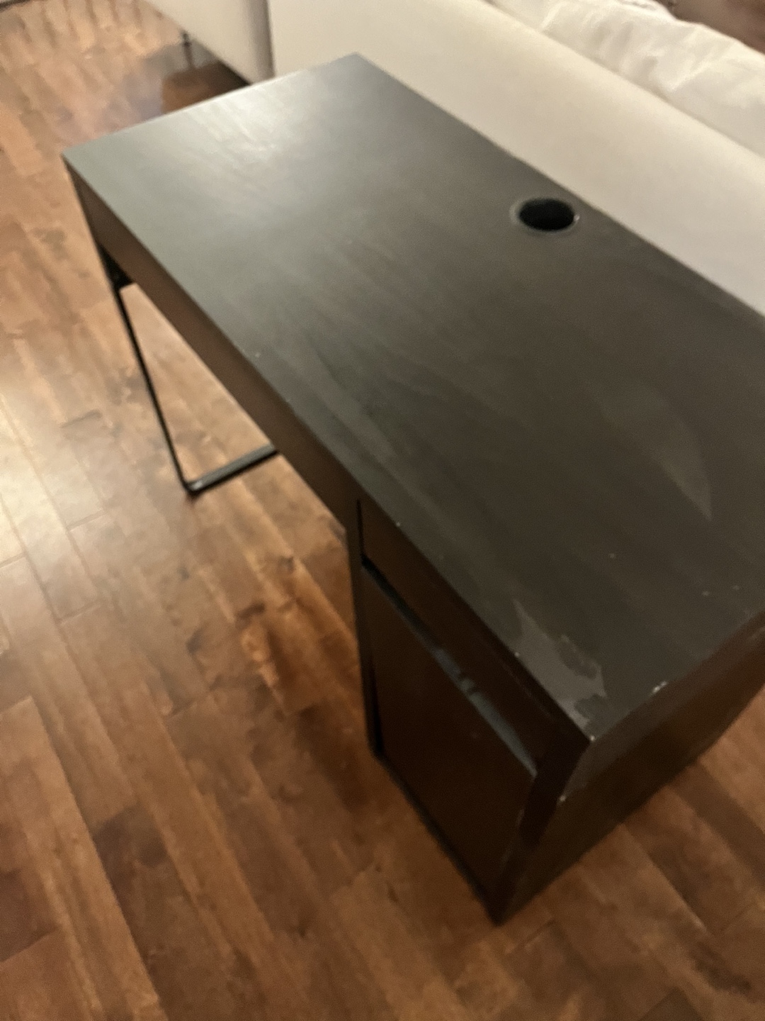 Ikea Micke - Black Desk with Drawer