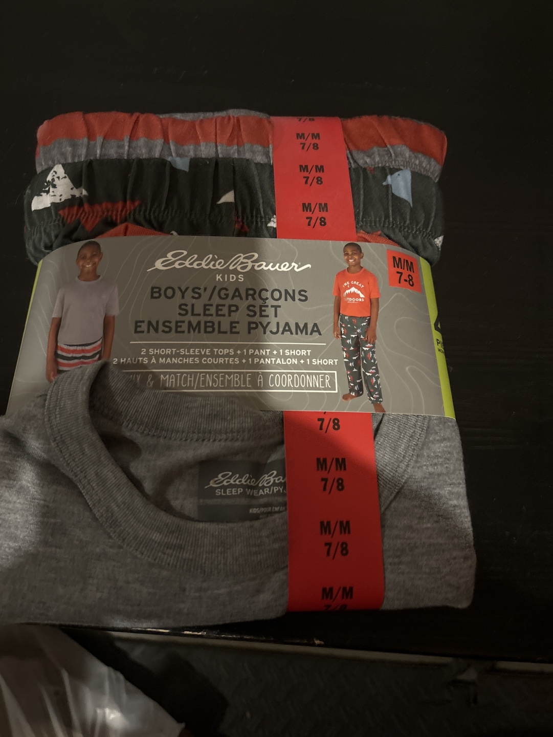 Eddie Bauer Kids Boys Sleep Set Size M/M 7/8