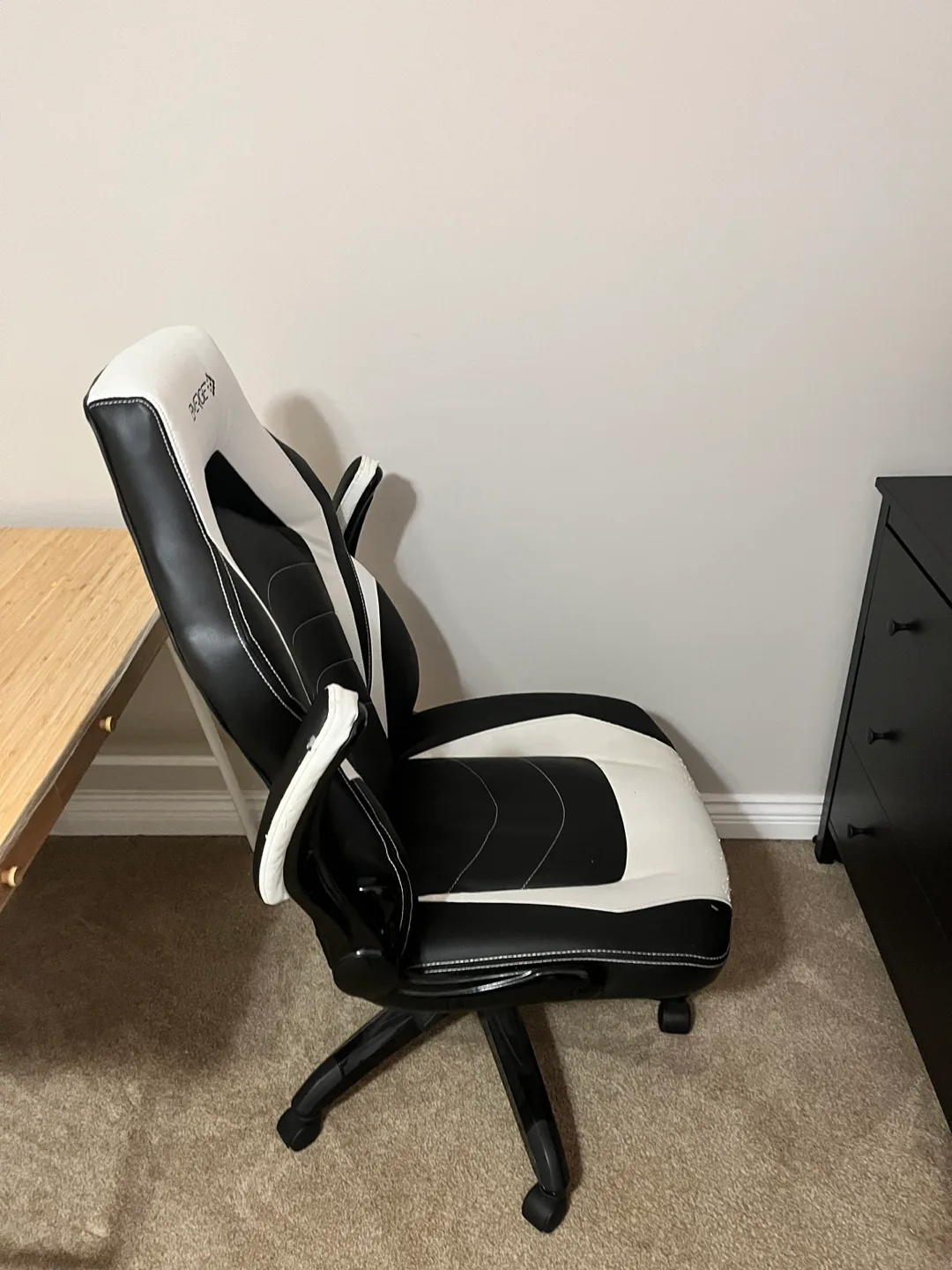 Emerge Gaming Chair - Black and White thumbnail