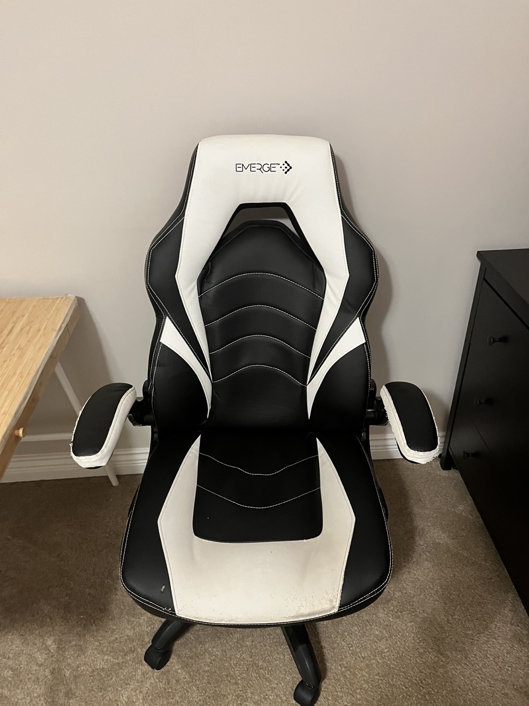 Emerge Gaming Chair - Black and White - photo 3