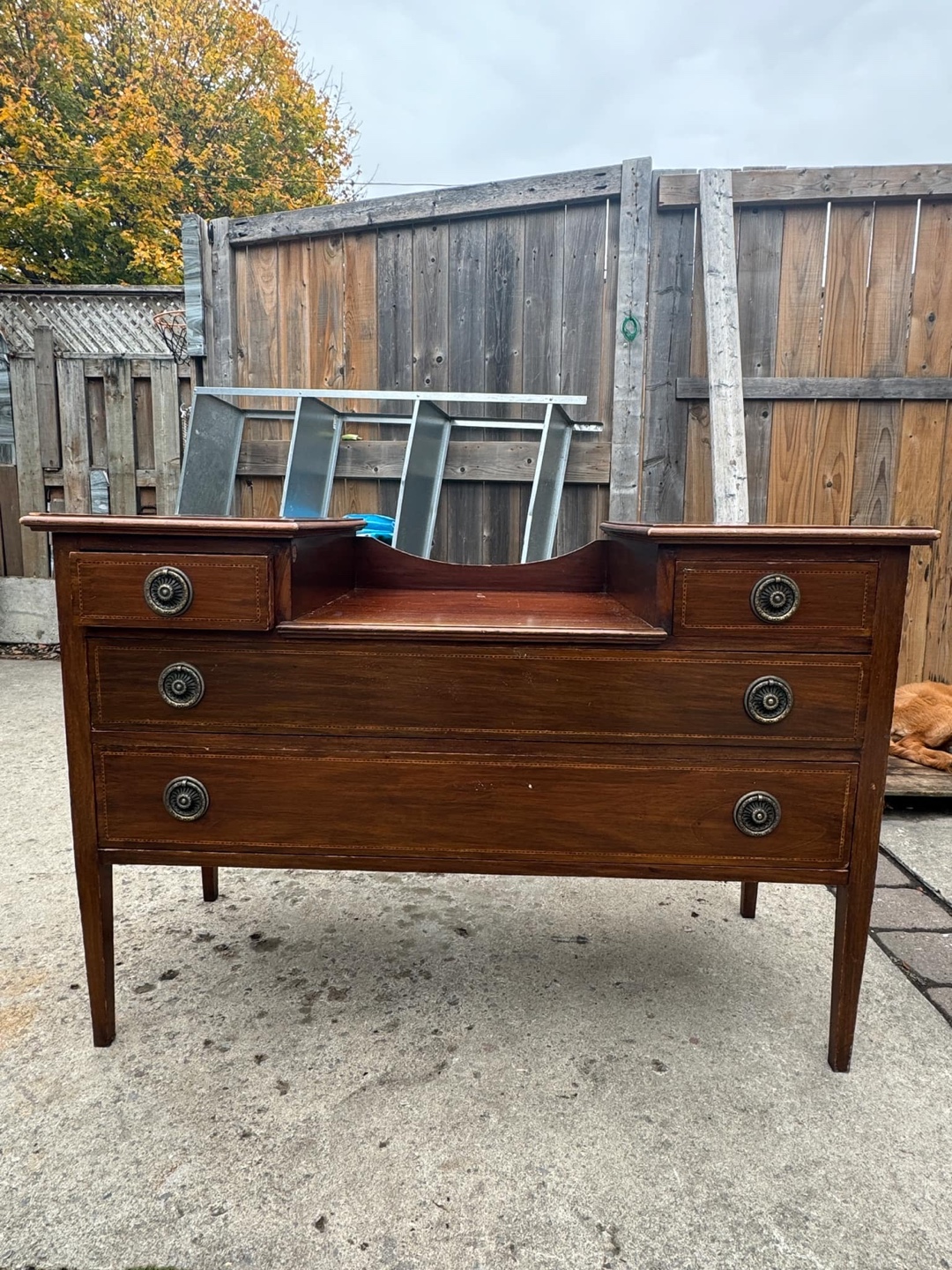 Antique solid wood drawer