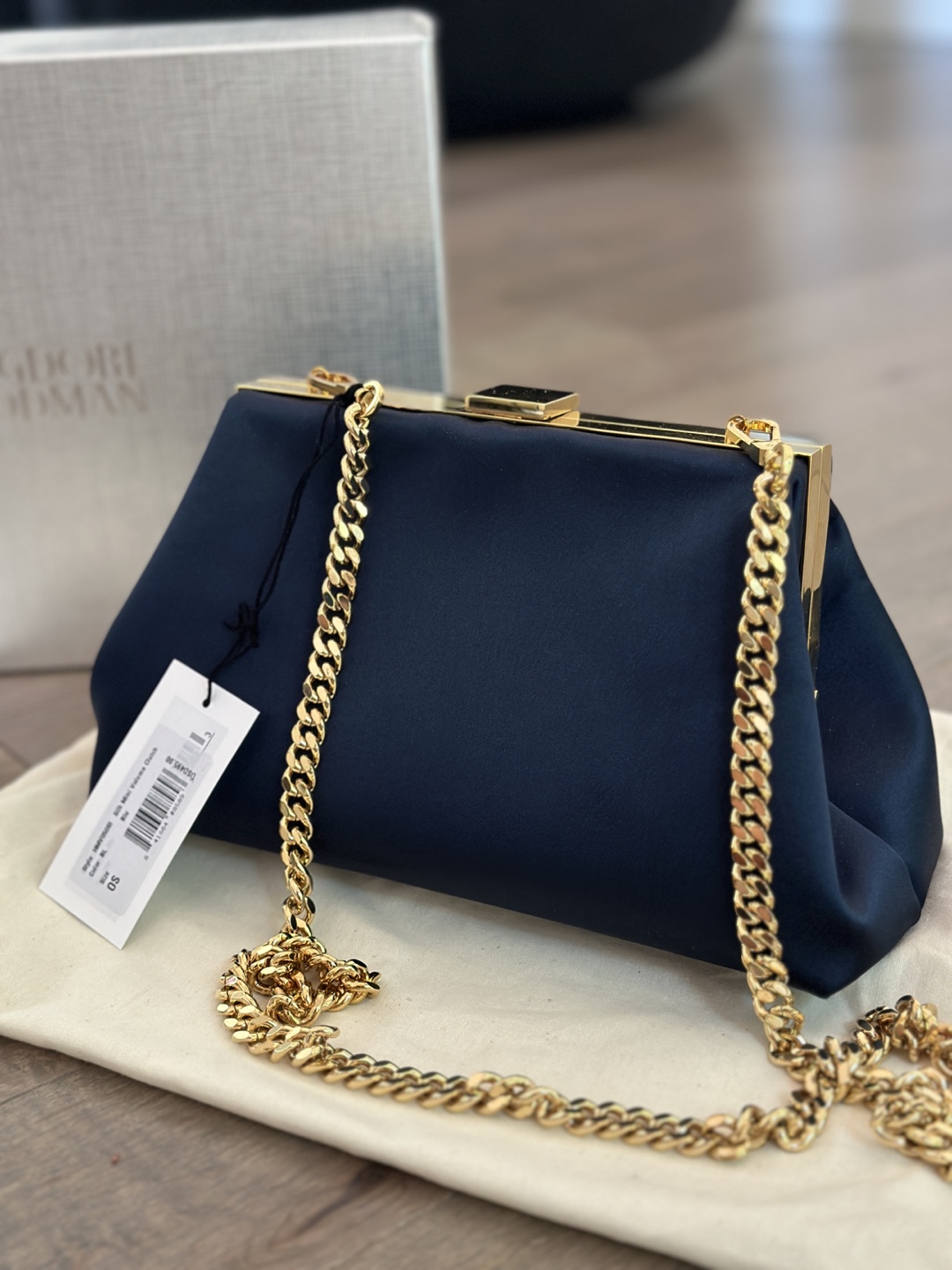 Mansur Gavriel Satin frame shoulder bag