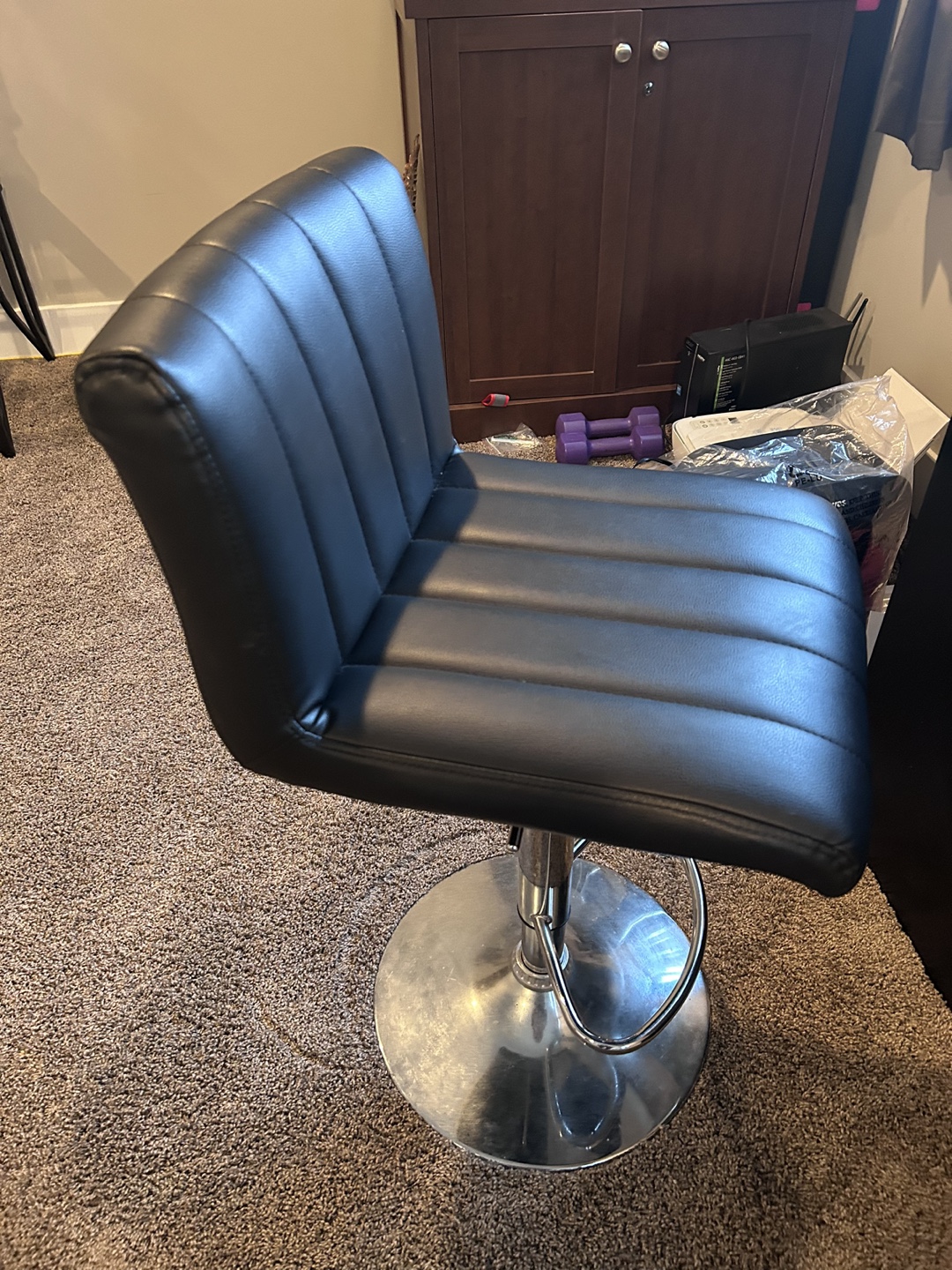 Black Swivel Bar Stool